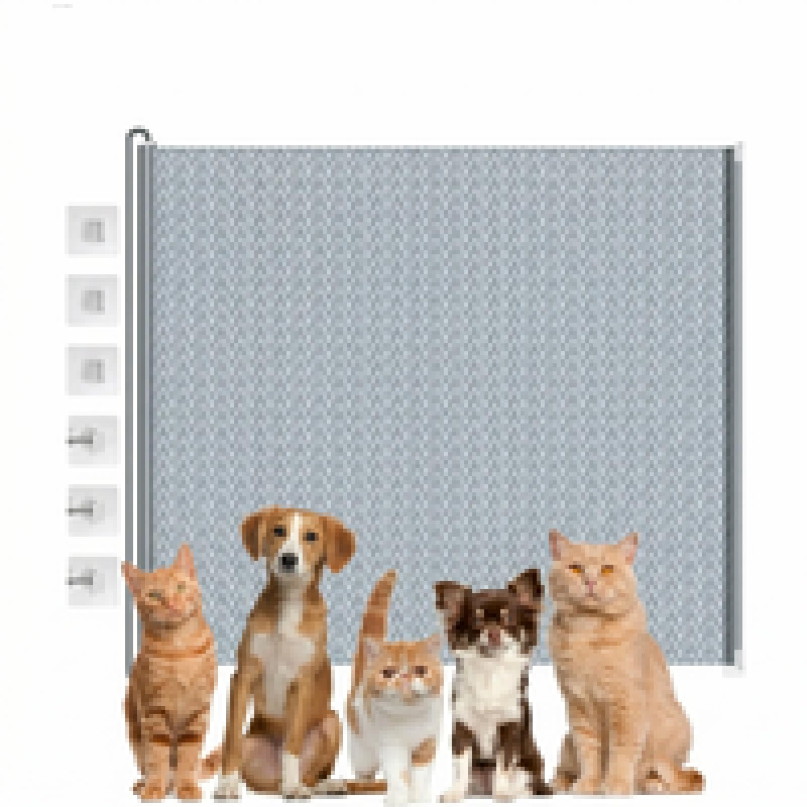 Cancello Retrattile - Porta A Rete Senza Foratura | Senza Trapano | Barriera In Rete Per Scale | Per Cani, Gatti E Cuccioli | Ideale Per Scale, Corridoio, Balcone E Interno
