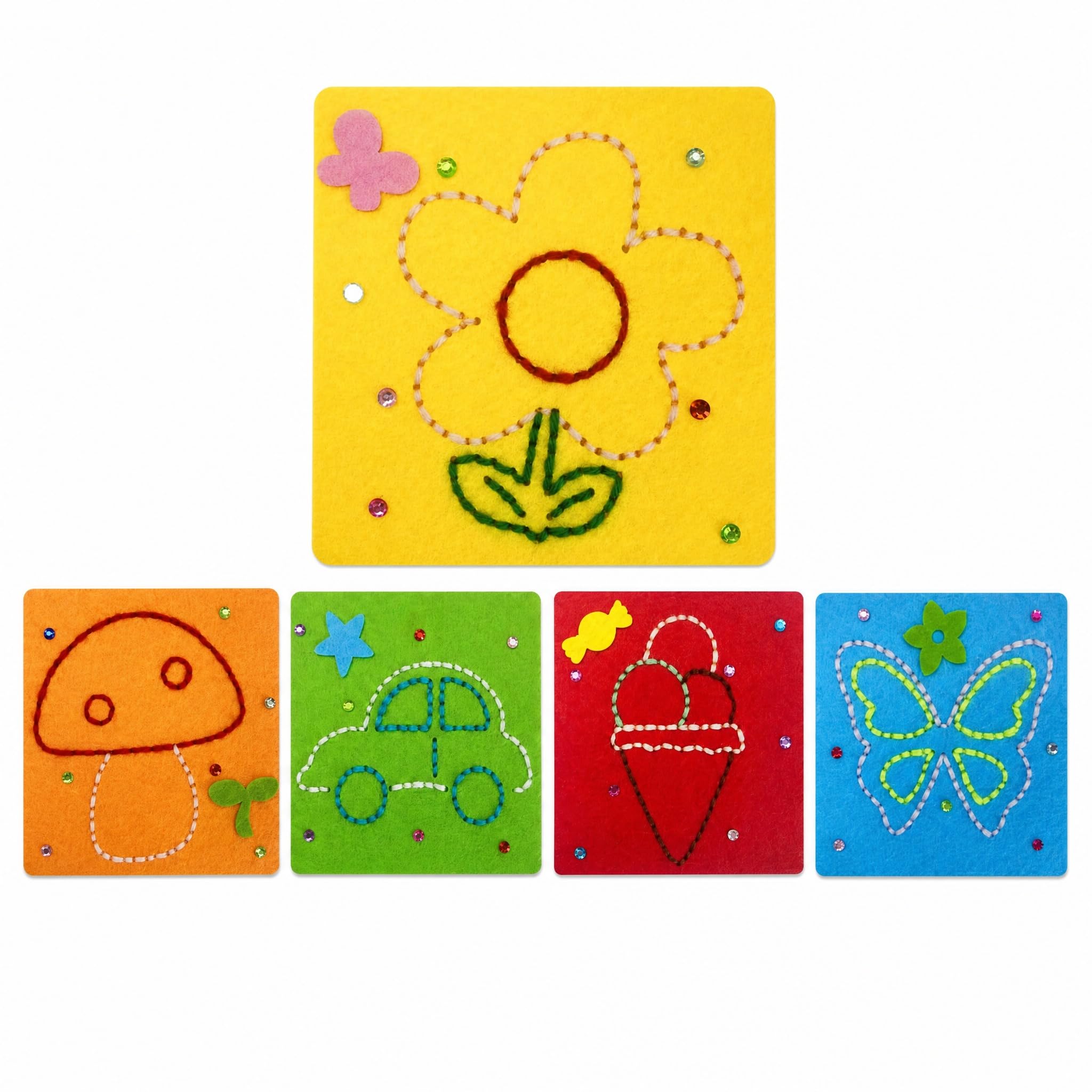 Gubilacrum 5-Piece Felt Sewing Kit for Kids
