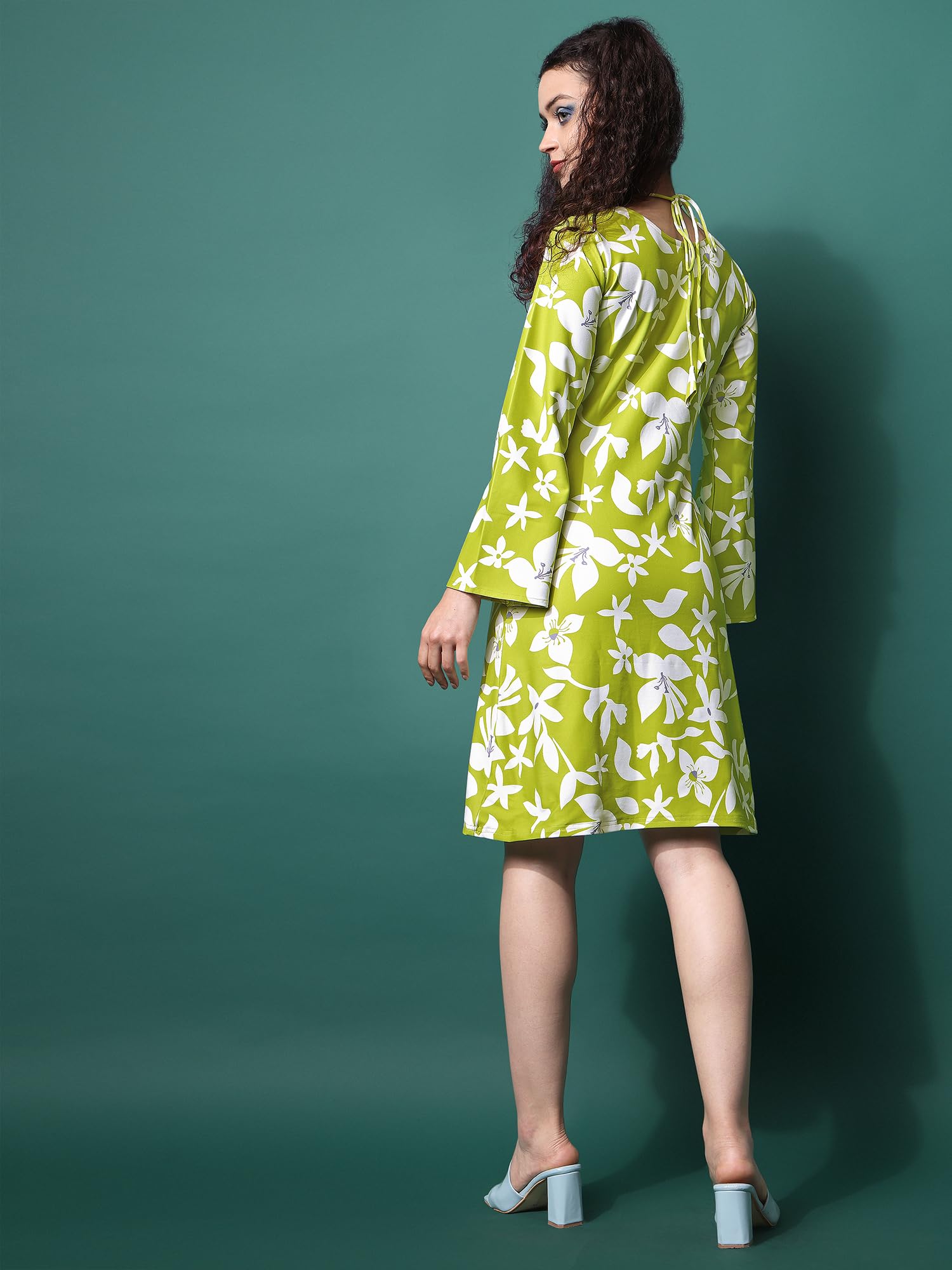 Purvaja Womens A-Line Above Knee Length Dress (Wini-075-Winkle_Green_Xx-Large)