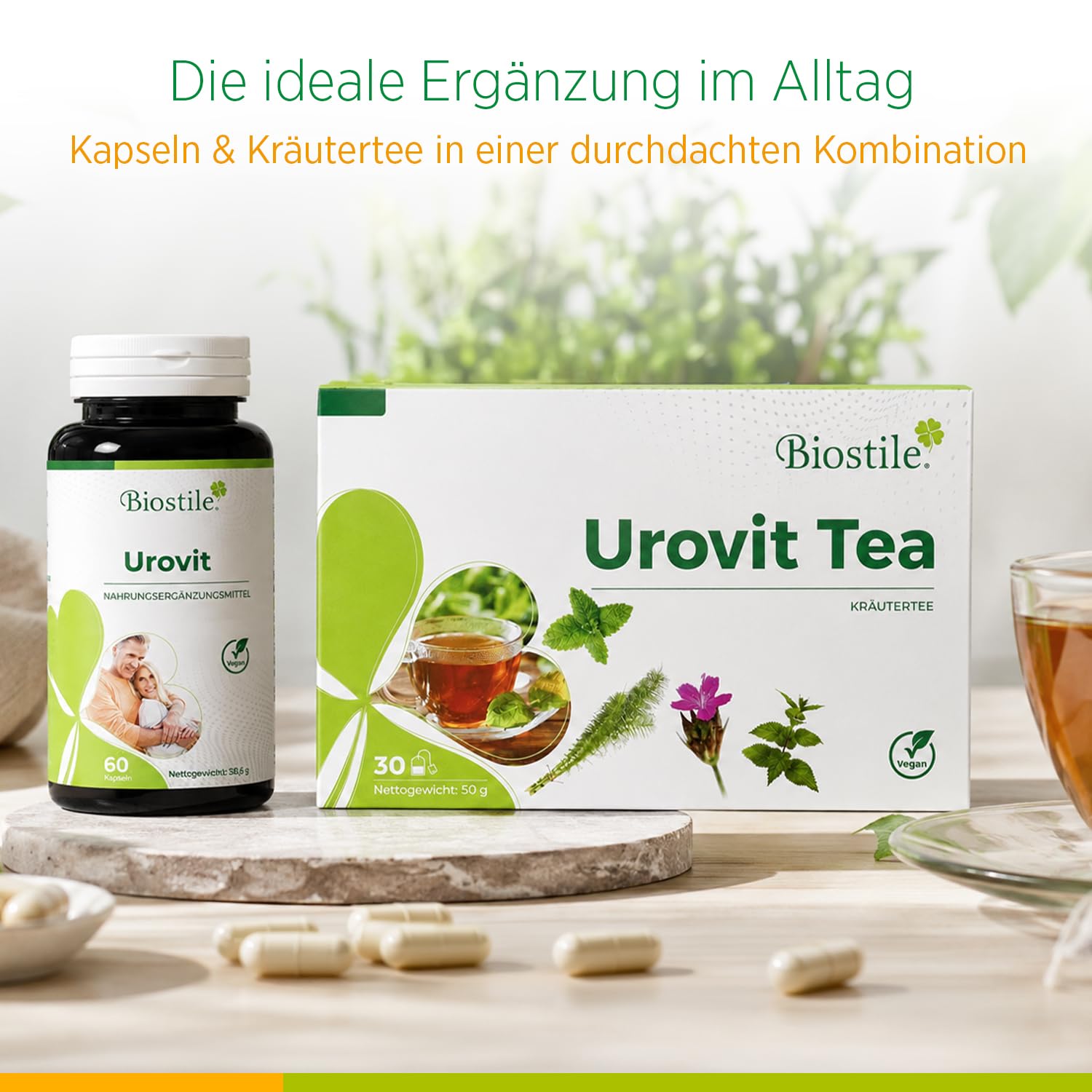 Urovit Complet | Kapseln & Kräutertee für Männer