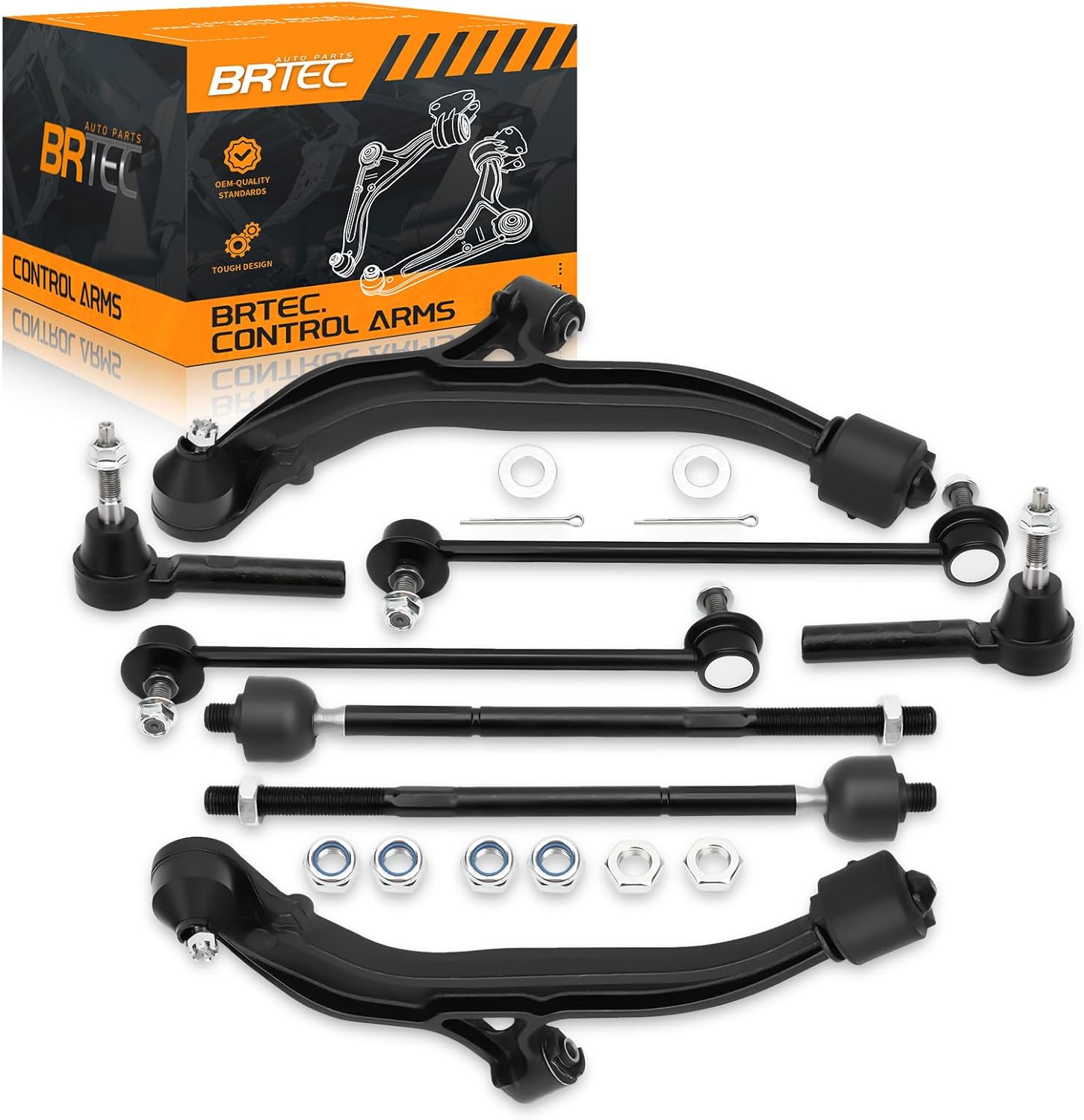 BRTEC Front Lower Control Arms with Ball Joints and Tie Rod Ends for Chrysler Town & Country