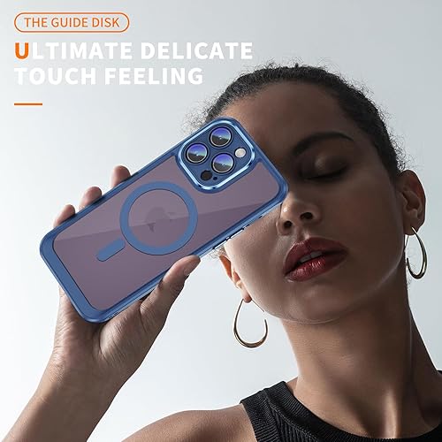 Miniatura 8 de Funda para iPhone 15 Pro con protector de pantalla y protector de cámara, marco de silicona a prueba de golpes, carcasa trasera dura y transparente