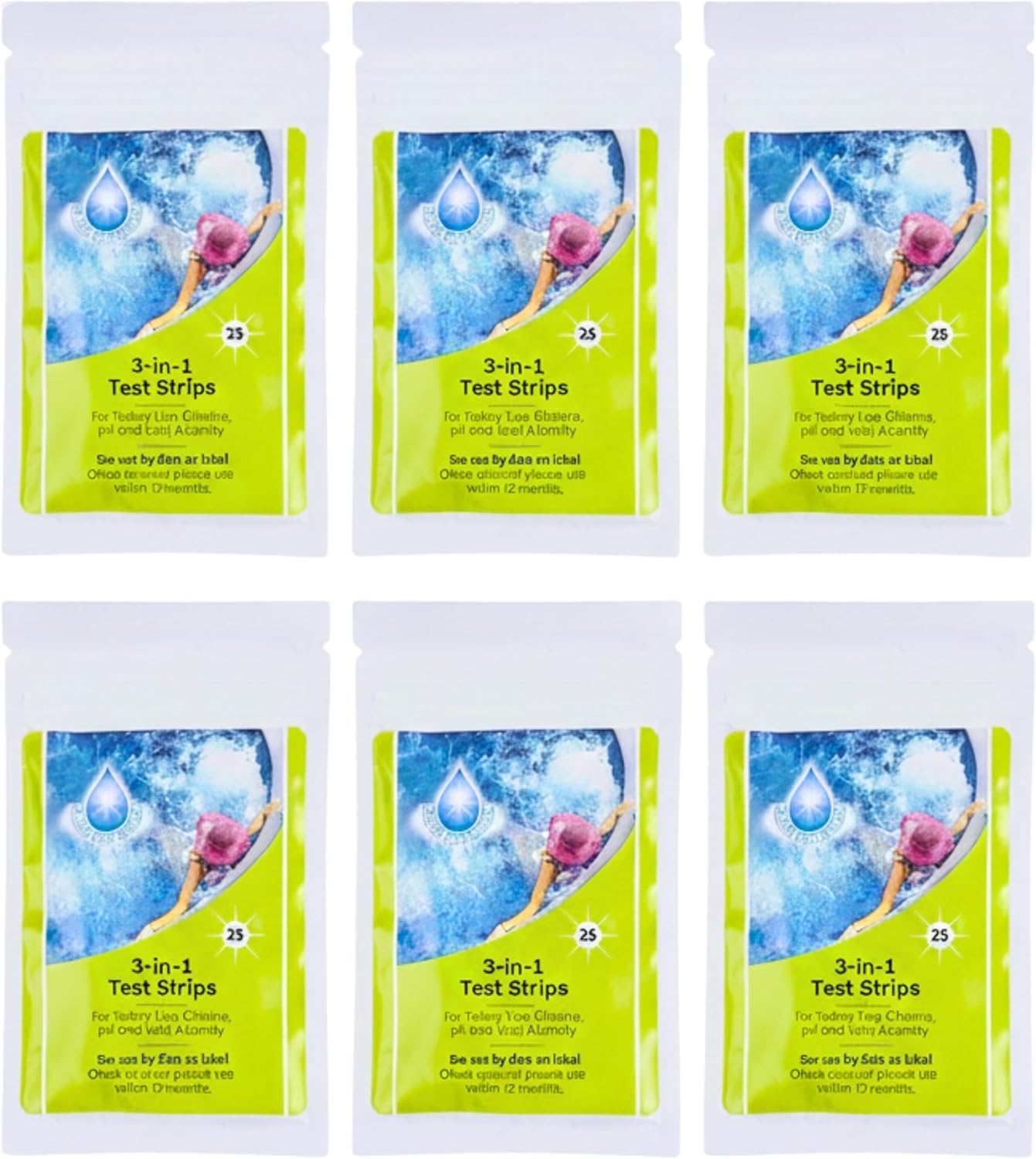 Shatchi White Hot Tub Test Strips 150 Pack 3 In 1 Pool Spa Water Testing Kit