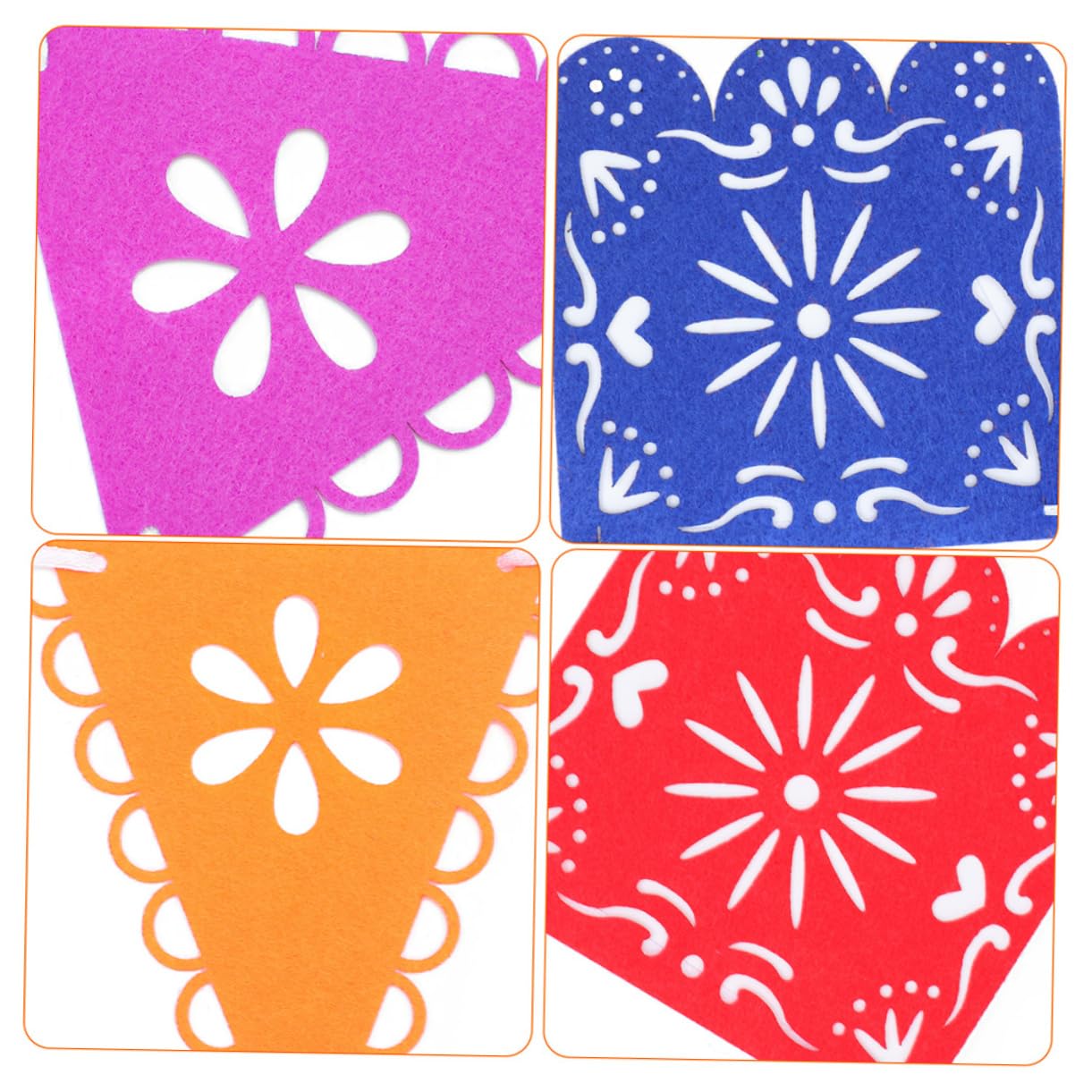 Uonlytech 40pezzi Bandiere Decorative Messicane Per Per Dei Morti e Fiesta Facile Appendere Per Indoor e Outdoor