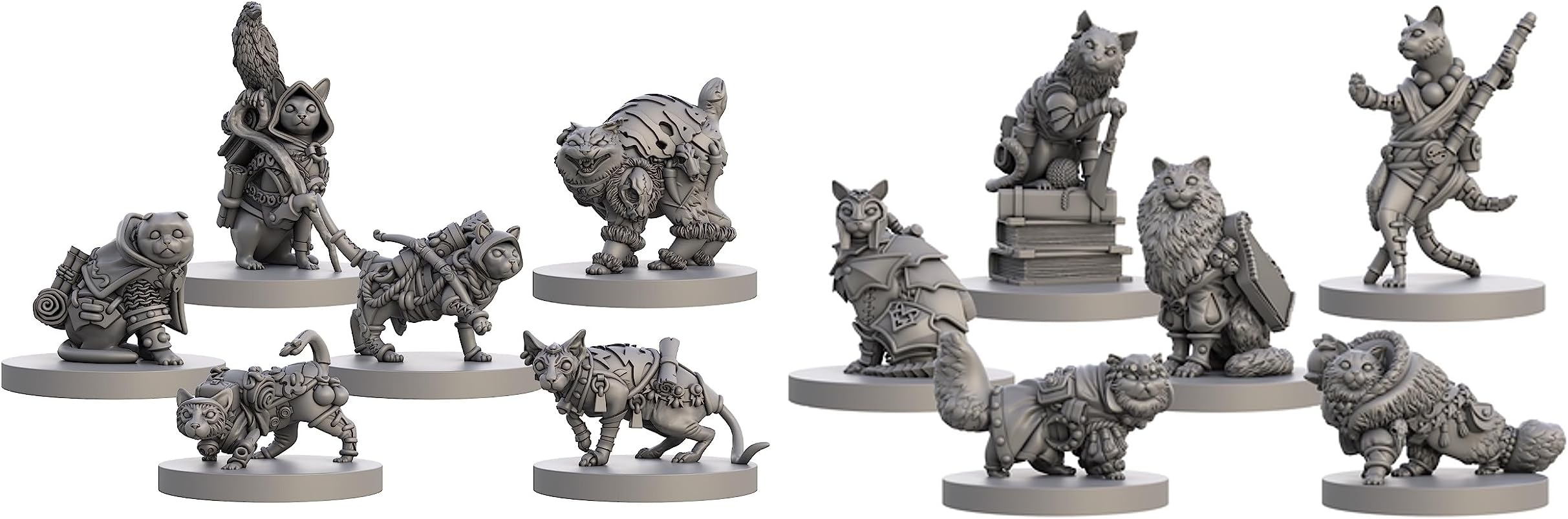 Steamforged Games, Animal Adventures: Tales of Cats and Catacombs Miniatures Volumes 1 and 2 Bundle (2 Items)