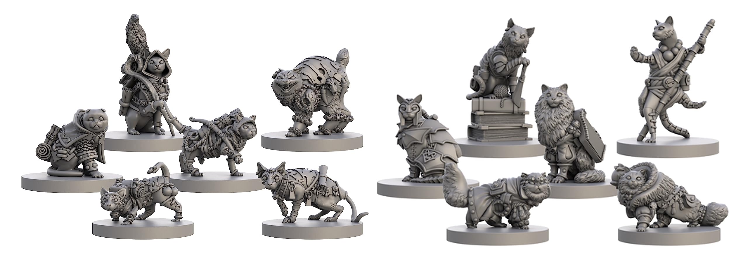 Steamforged Games, Animal Adventures: Tales of Cats and Catacombs Miniatures Volumes 1 and 2 Bundle (2 Items)