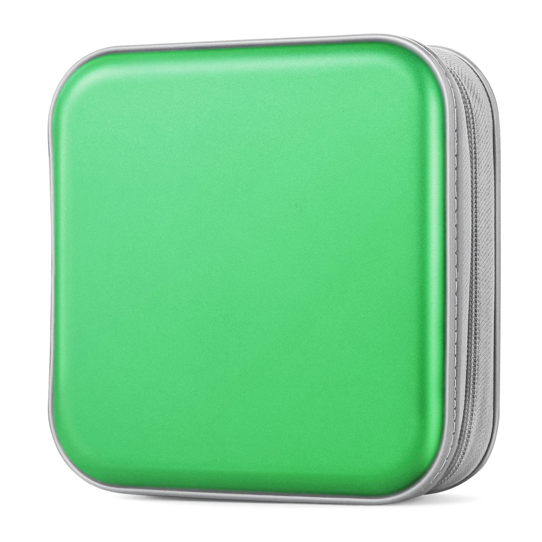 Custodia a portafoglio per CD, DVD, CD/DVD, 40 dischi, resistente borsa raccoglitore per album (verde)