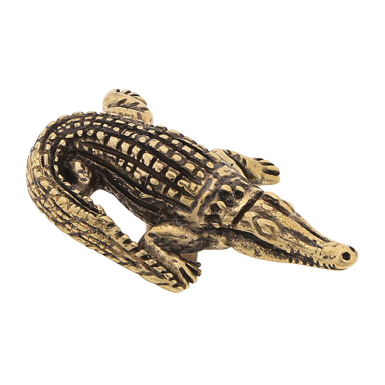 Elnwnnkc Aged Color Cabinet Pull Brass Dressers Knob Small Alligators Shape Drawer Door Pulls Handles Kitchen Bedroom Furniture Hardware Furniture Handles And Knob For Dressers Modern