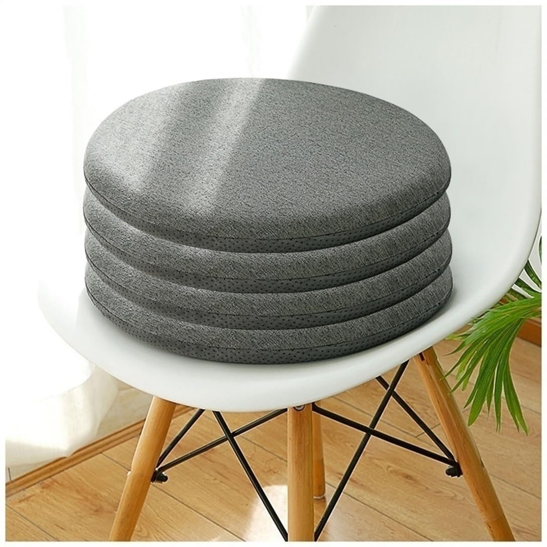 Cojín Redondo para Silla, cojín Redondo Suave de Espuma viscoelástica, Almohadillas Redondas para Silla con Cremallera para Exteriores, Taburete Alto, Comedor, Sala de Estar