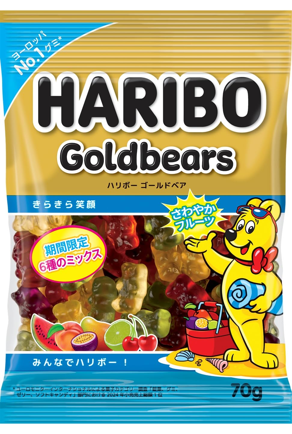 Amazon | ハリボー ゴールドベア さわやかフルーツ 70g ×10個 | HARIBO