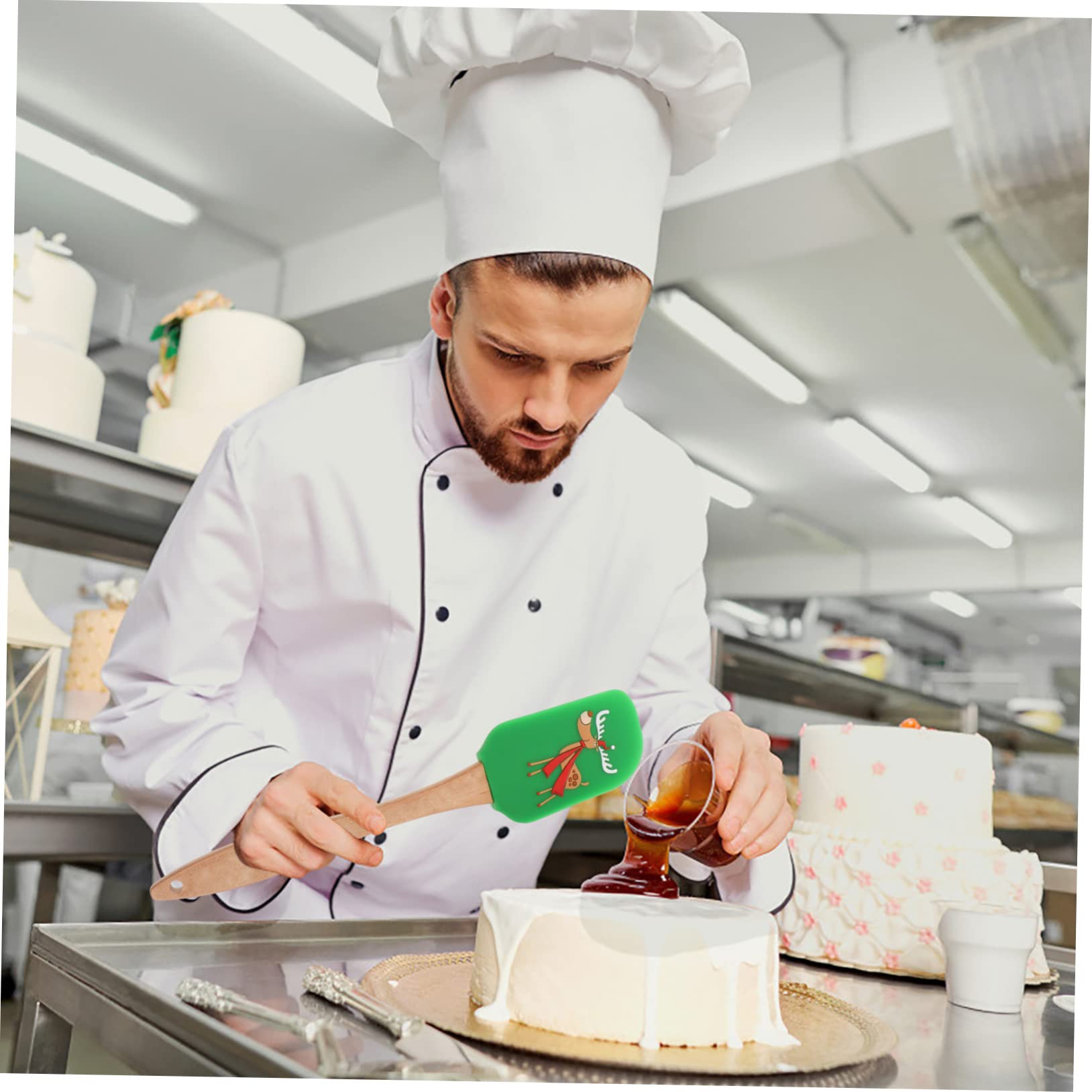 TOPBATHY 4pièces Grattoir Patisserie Silicone Raclette à Crème Pour Gâteaux Ustensiles De Pâtisserie Spatule à Beurre