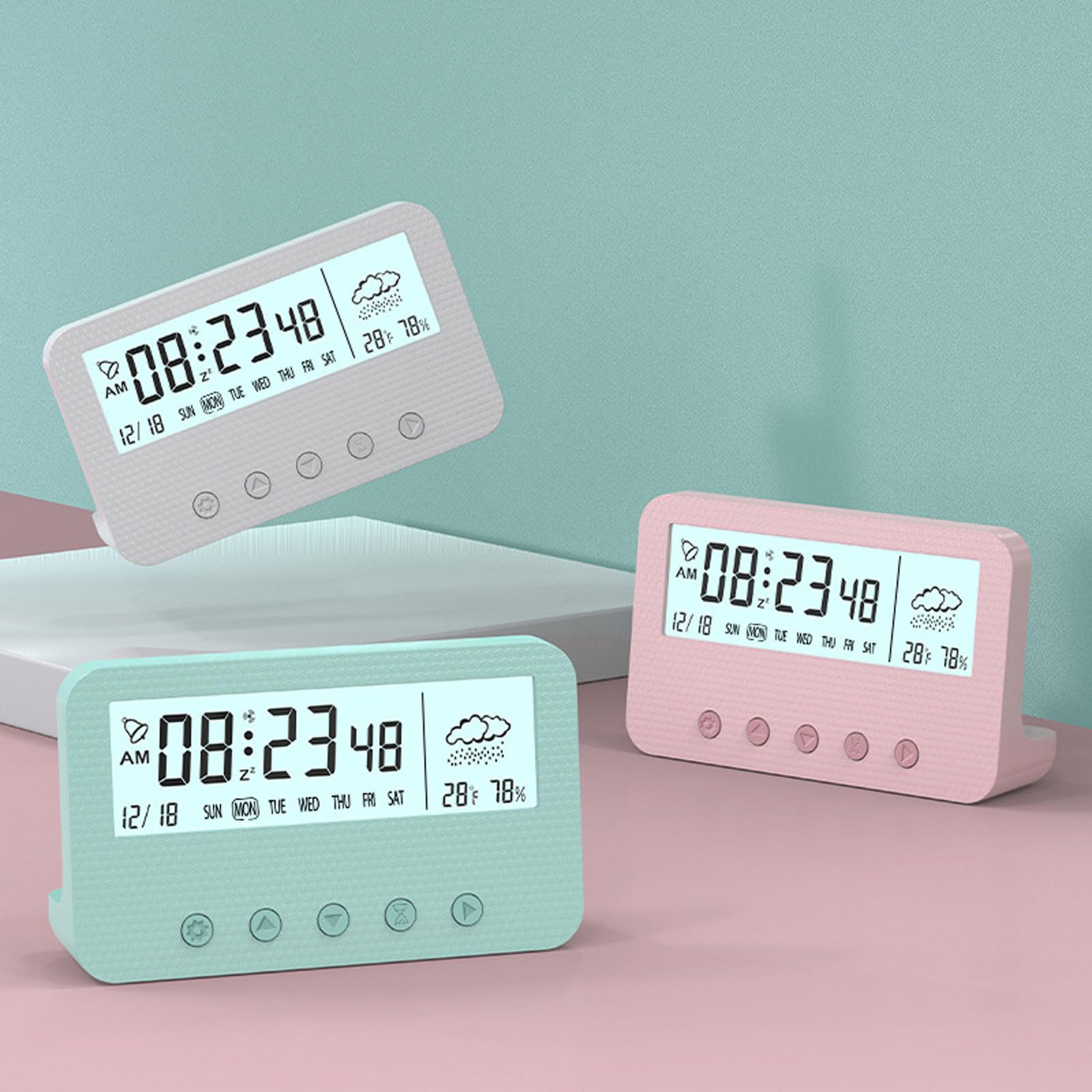 despertador, Reloj de mesa sencillo con función repetición alarma y