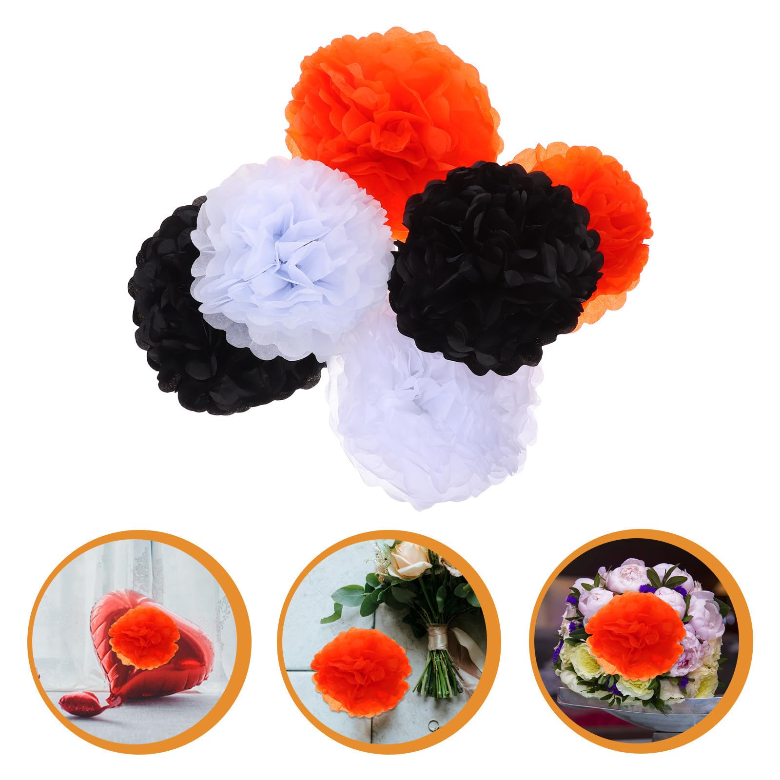 90 Stück Papier Pompons aus Seidenpapier für Hochzeit und Party Deko