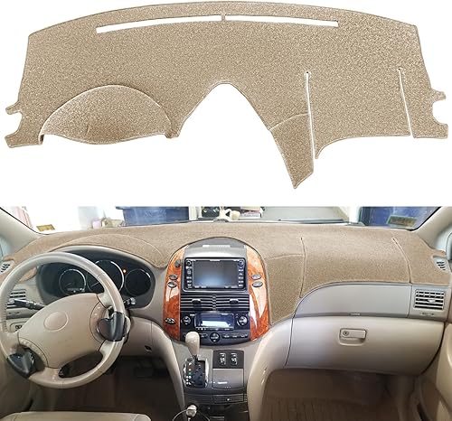 Tapete de cubierta de tablero para Toyota Sienna 2004-2010, protector de alfombra (04-10 beige) F99