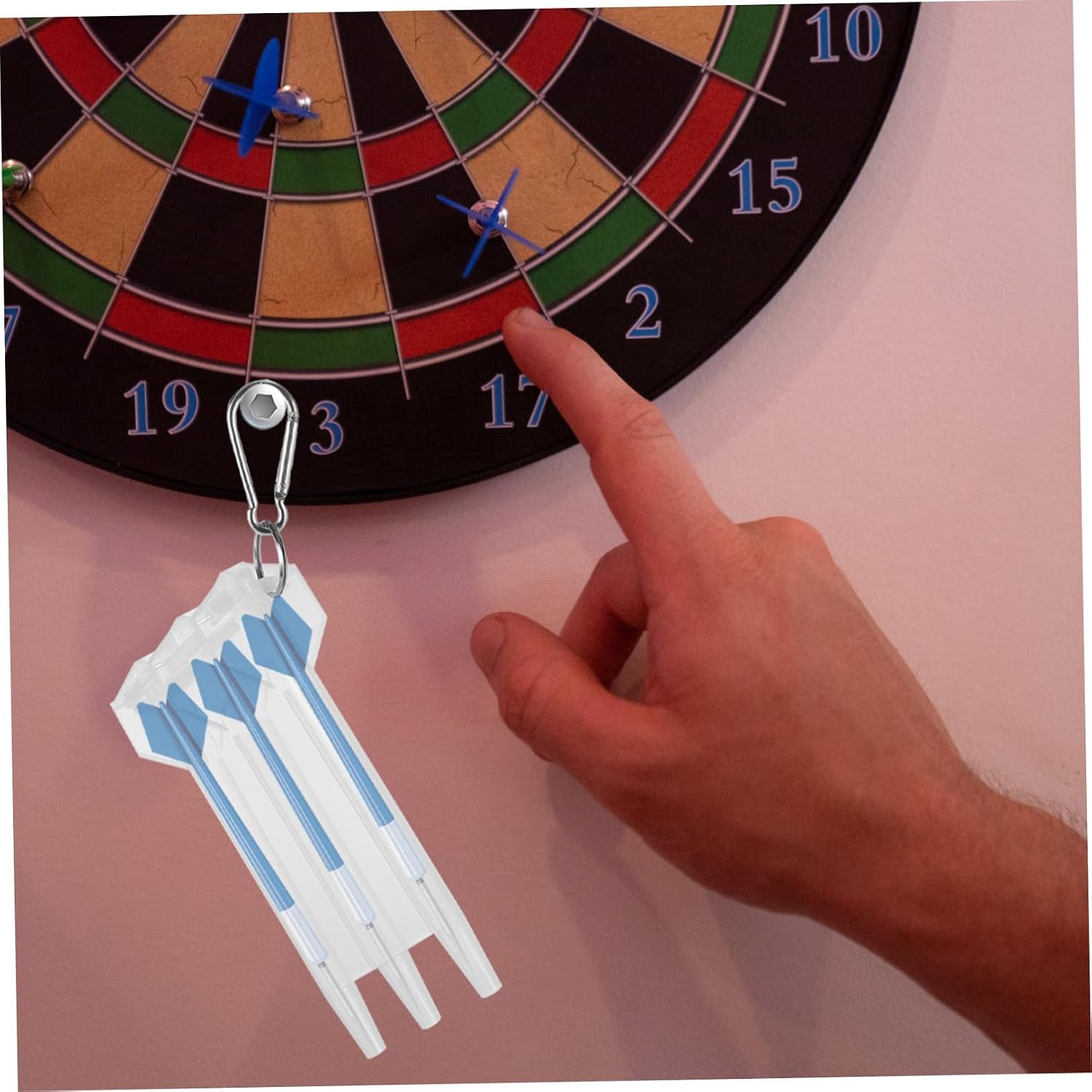 Portable Hard Case for Steel Darts Storage, White Dart Carrying Box Suitable for Outdoor and Travel