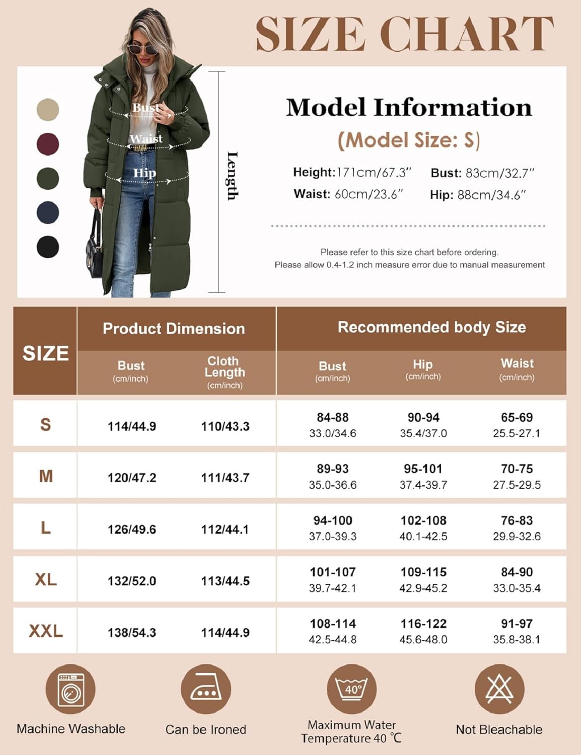 Women Long Puffer Coat Winter Warm Hooded Jacket Long Sleeve Parka Full Length Down Coats With Zip