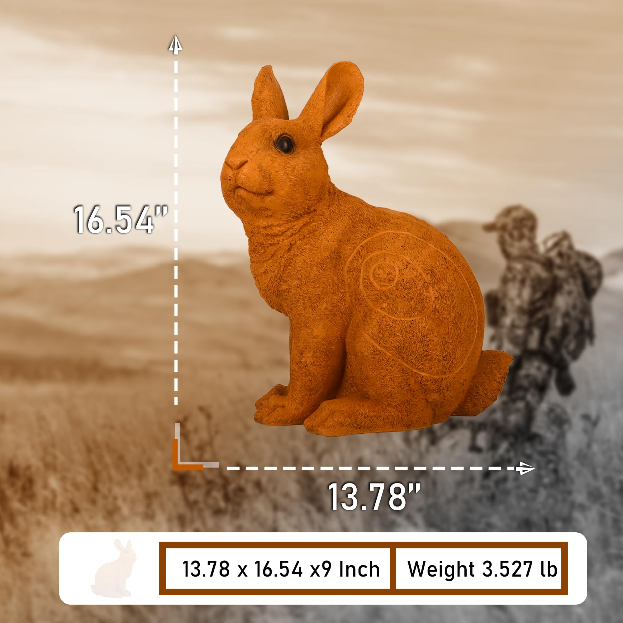 Archery Targets Rabbit 3D Animal Shooter avec support de groupe pour la chasse aux cibles