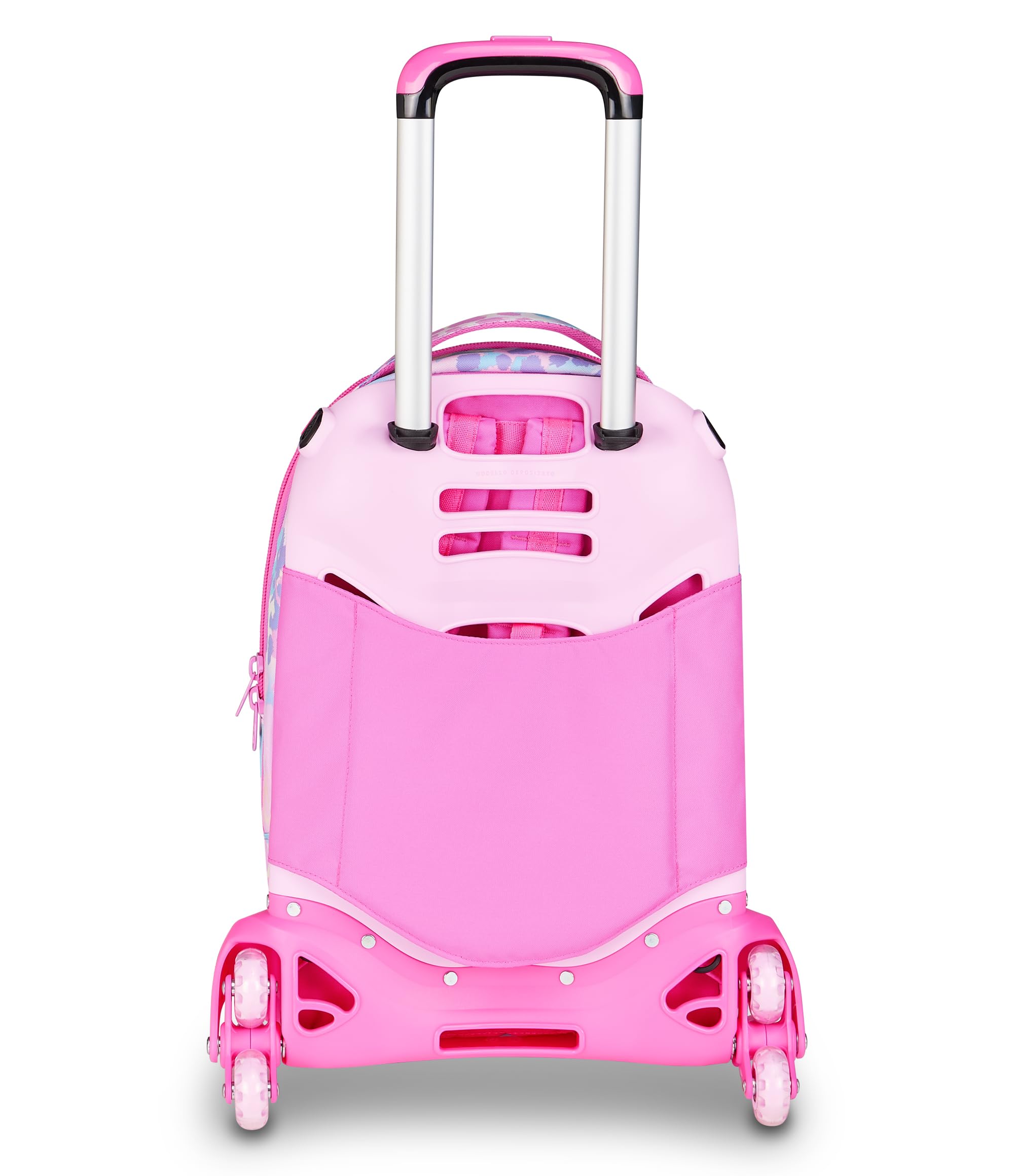 SJ GANG STYLE JAM GANG Trolley Scuola Jack 8 ruote HEART BUDDY GIRL, Rosa, 34L, Scomponibile, Uso Zaino, Cross-over System, Spallacci a scomparsa, Tasca portaborraccia, Elementari e medie, Bambina