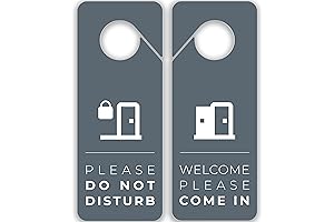 Do Not Disturb Door Hanger Sign, 2 Pack, Anthracite, Enable Smooth Transitions