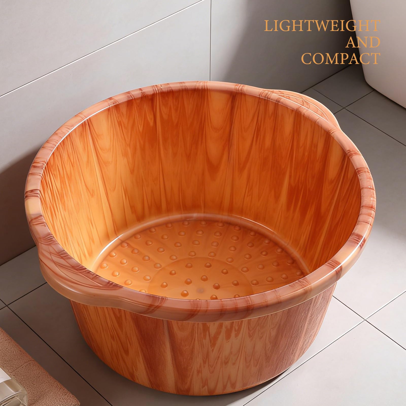 NUOBESTY Vasca per pediluvio: vasca per pediluvio in plastica per l'ammollo dei piedi - idromassaggio per massaggi per la cura di sé in casa e per feste