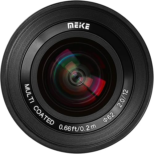 Miniatura 4 de Meike Lente de enfoque manual ultra gran angular f2.0 de 0.472 in compatible con cámaras sin espejo Sony E Mount APS-C A6400 A5000 A5100 A6000 A6100