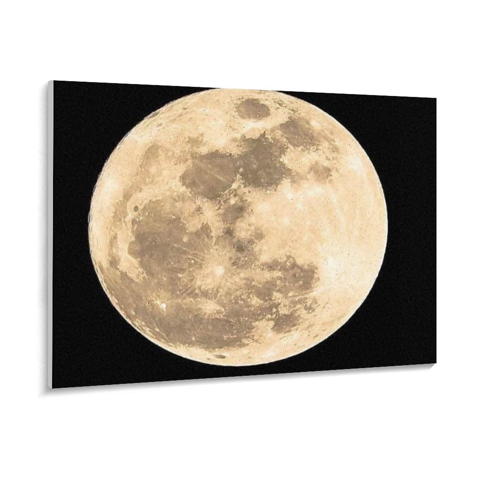 Amazon | 淡い黄色の月 数字油絵 満月の宇宙 数字キット塗り絵 手塗り