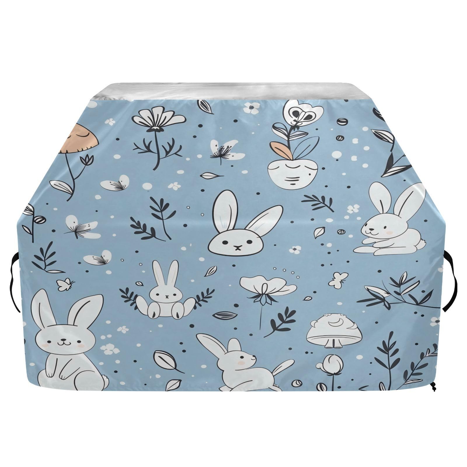 Copertura per barbecue 165 pollici resistente alla neve per barbecue all'aperto Ute Animal Bunny Willow Powder Blue
