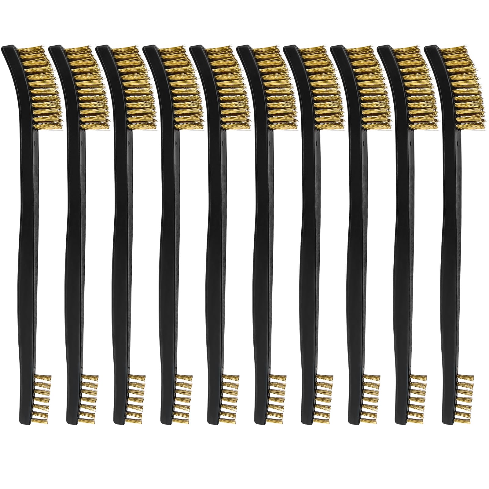 10Pcs Gun Cleaning Brushes, Double Ended Brass Wire Brush Set