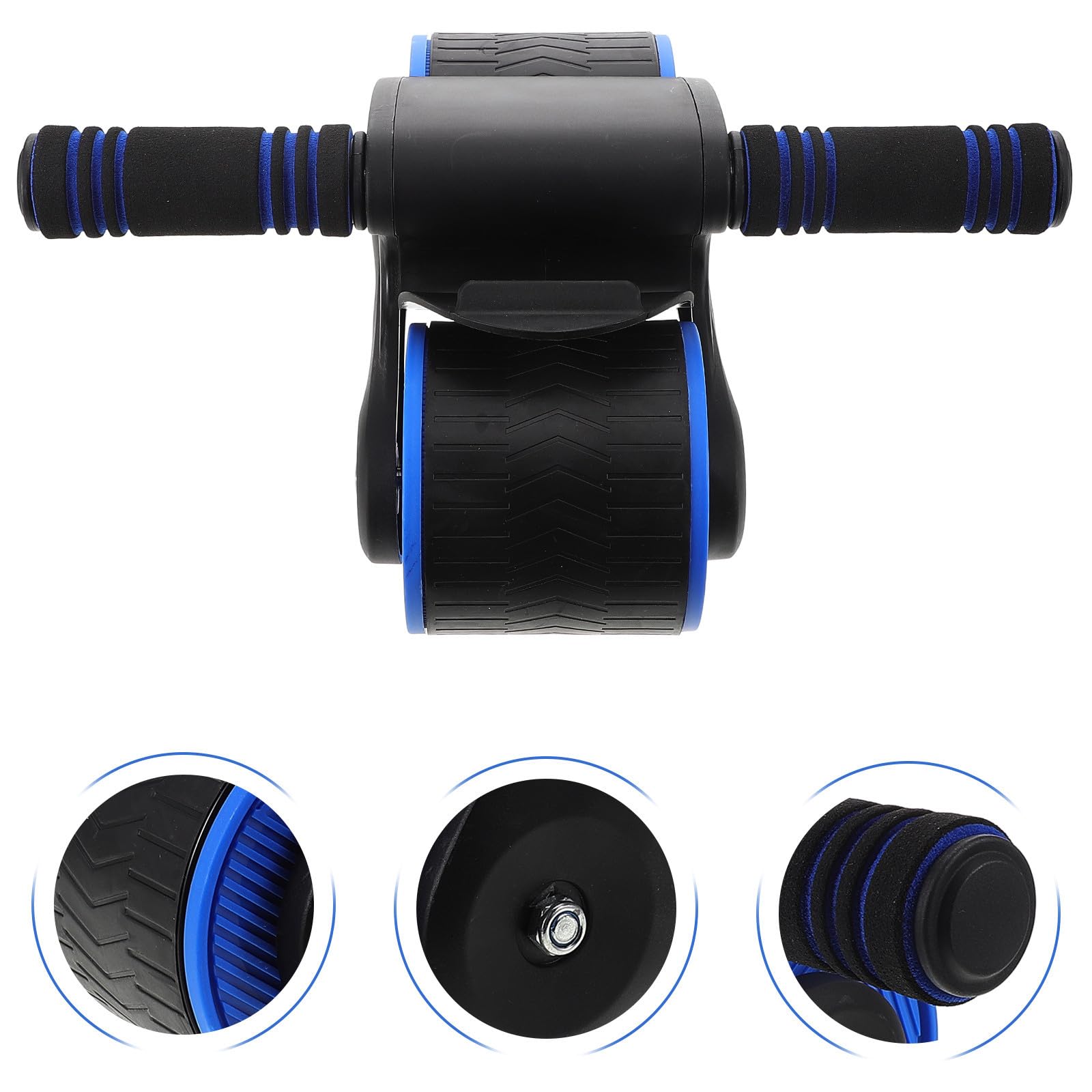 POPETPOP Rodillo para Abdominales Rueda de Goma y Acero, Equipo Compacto para Ejercicios Abdominales en Casa o Gimnasio, Añade Intensidad al Entrenamiento Core