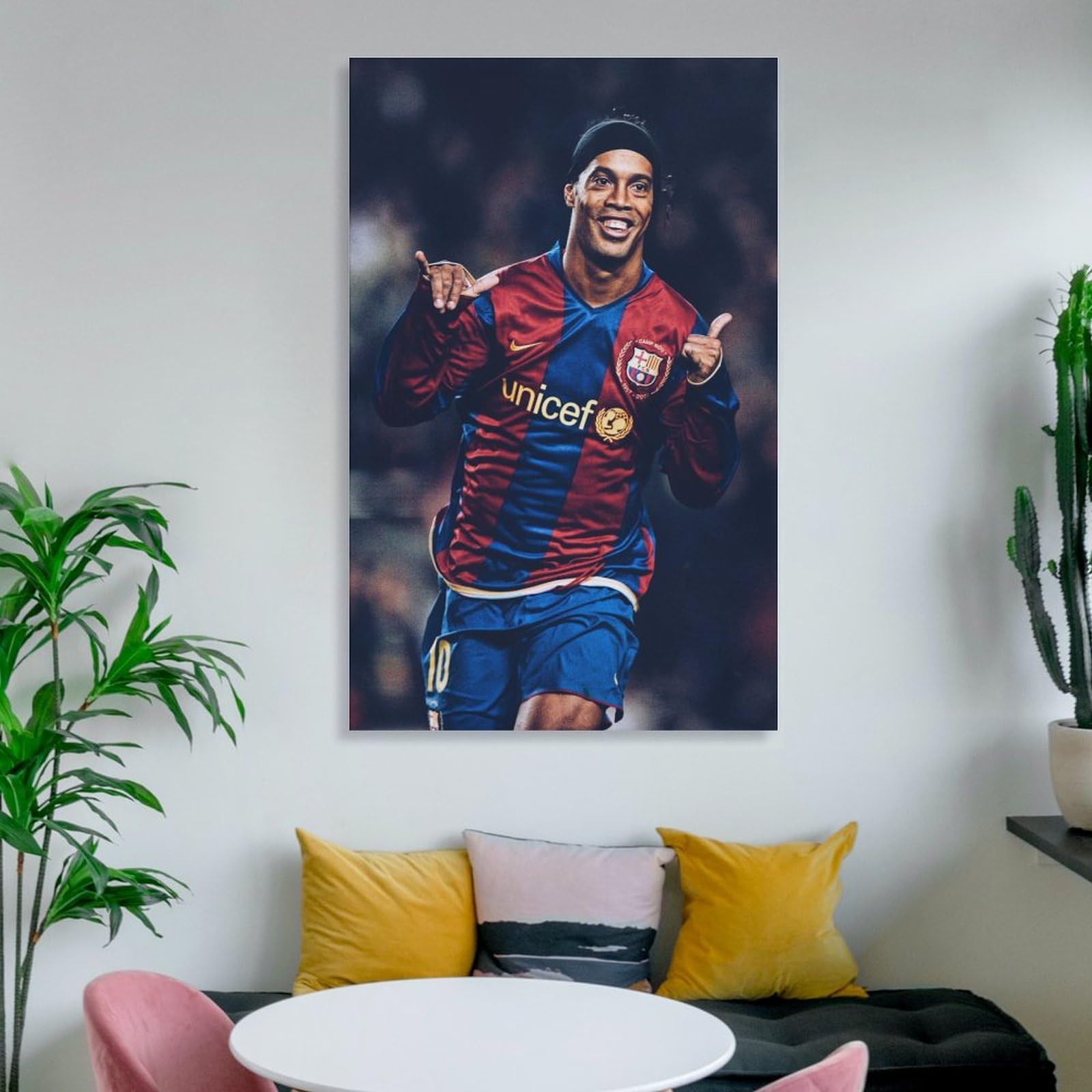 Amazon.co.jp: サッカーポスターロナウジーニョアートパネル写真