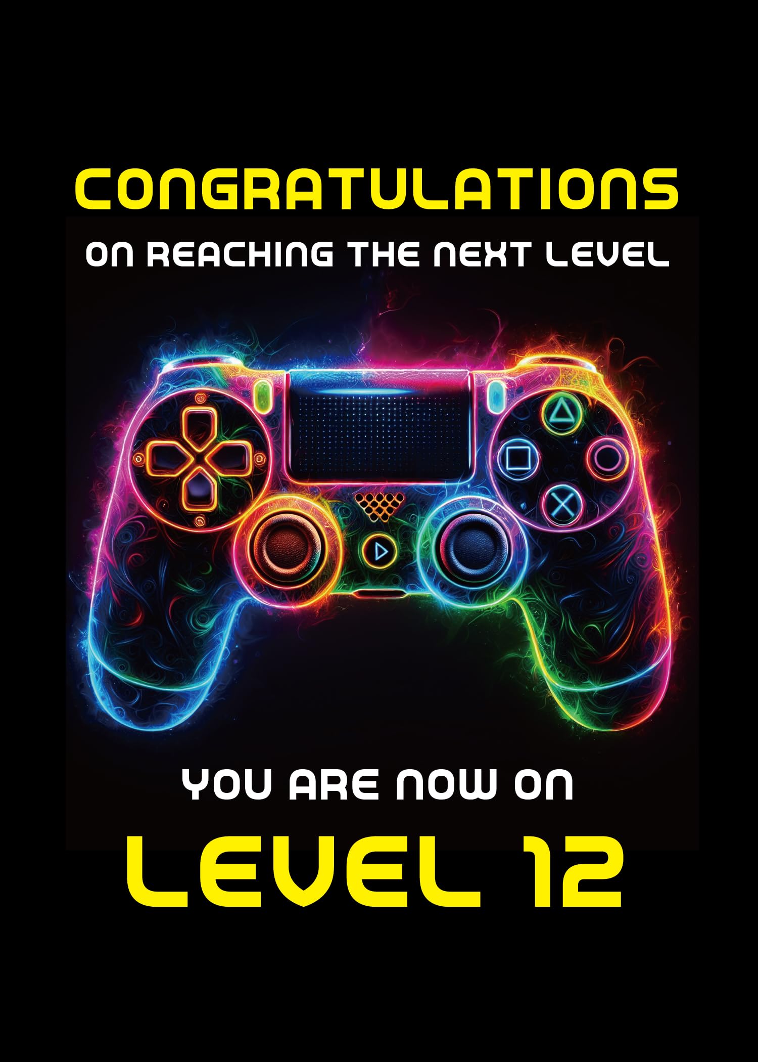 Gooji 5x7 Gamer Birthday Card for Boys – Cool Video Game Birthday Card for Son, Grandson, Brother, Nephew, Kids Ages 8, 9, 10, 11, 12, 13 – Fun Gift