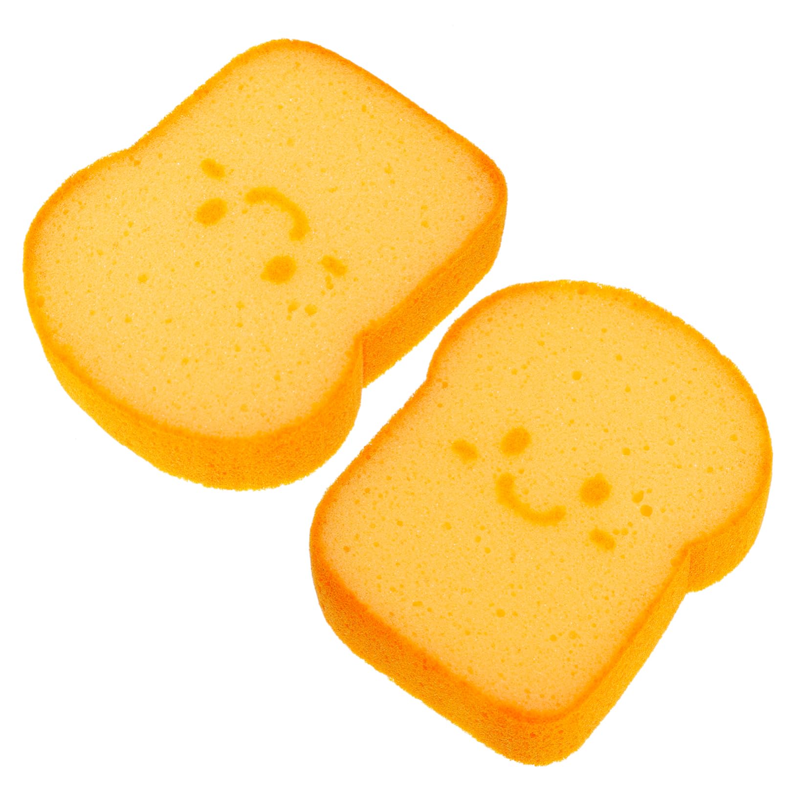 HOODANCOS Thickened Cartoon Bread Shape Reusable Kitchen Sponge Scrubber Cute and Dish Cleaning Pad Soft and Gentle for Delicate Surfaces Lightweight for Home and Travel