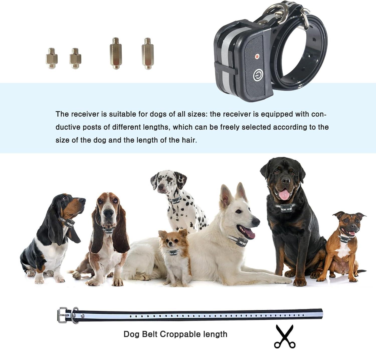Plkm Wireless Dog Fence Pet Electric Containment System, Adjustable Control Range 100 to 2000 Feet, Safe Effective No Randomly Over Correction, Rechargeable Waterproof Collar Receiver