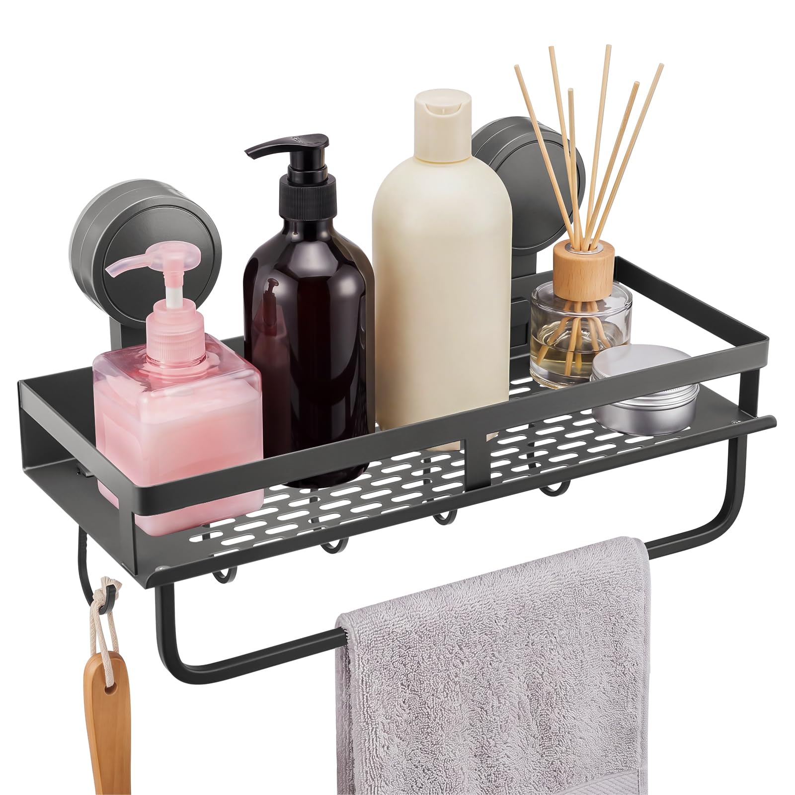 Yogidosm Suction Shower Caddy, No Drilling Shower Caddy Removable