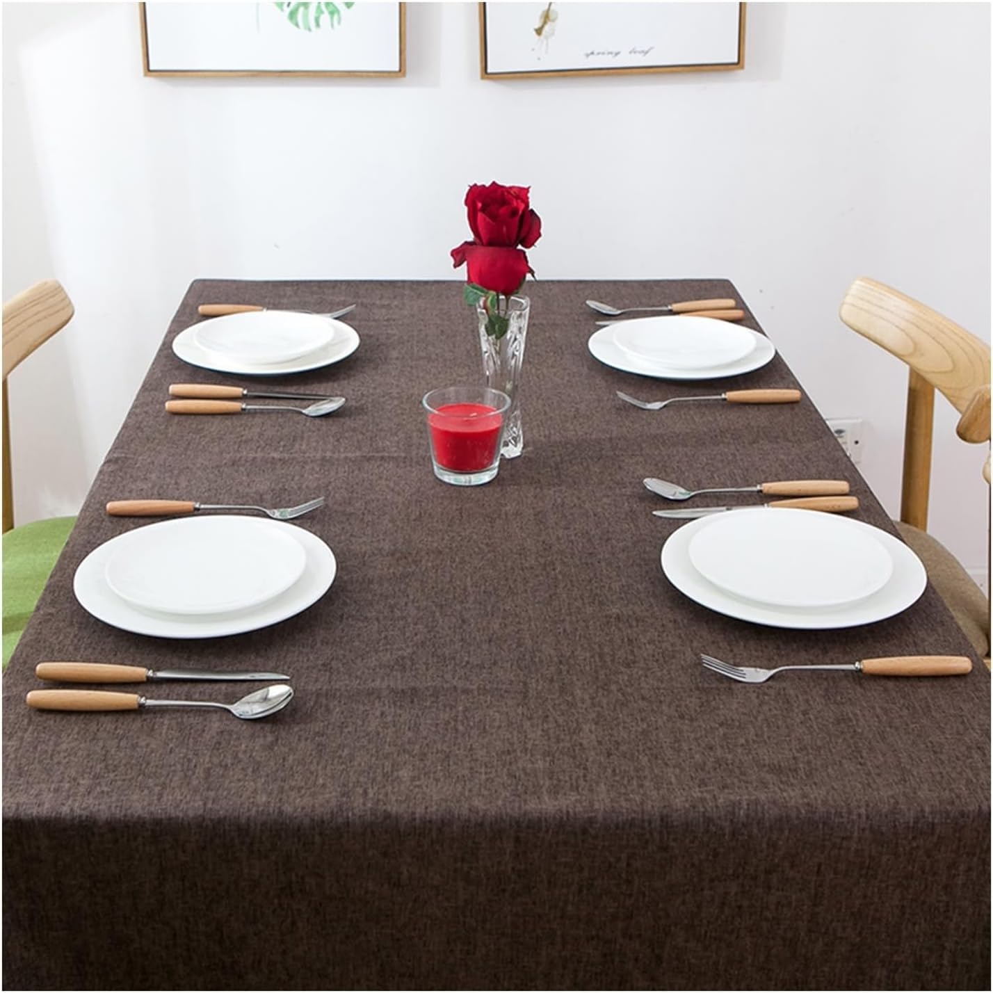FBHFSUIEF Table Cloth Rectangle,Kitchen Tablecloth Polyester Linen(130x180cm)