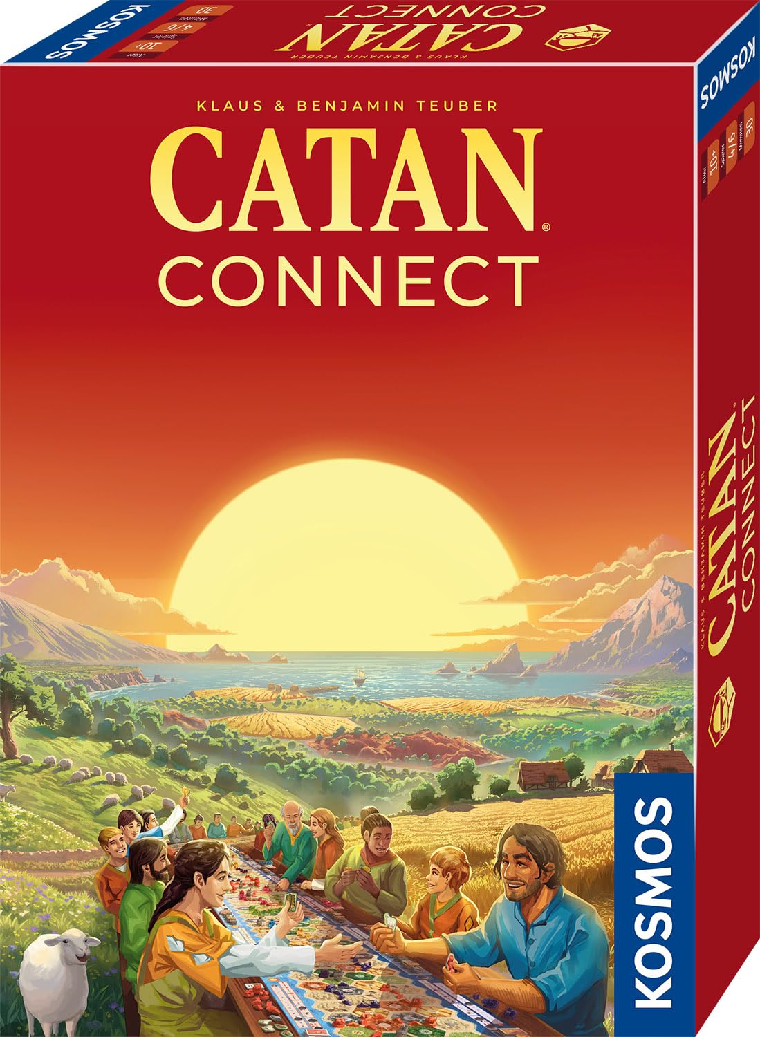 Kosmos 683290 Catan Connect, Catan Big Game für 4-6 Personen, mit Mehreren Connect-Spielen für beliebig große Spielrunden, EIN eigenständiges Spiel aus der Catan-Welt