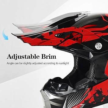 CUTEY Kids Dirt Bike Helmet DOT Approved Full Face Motocross ATV Off-Road