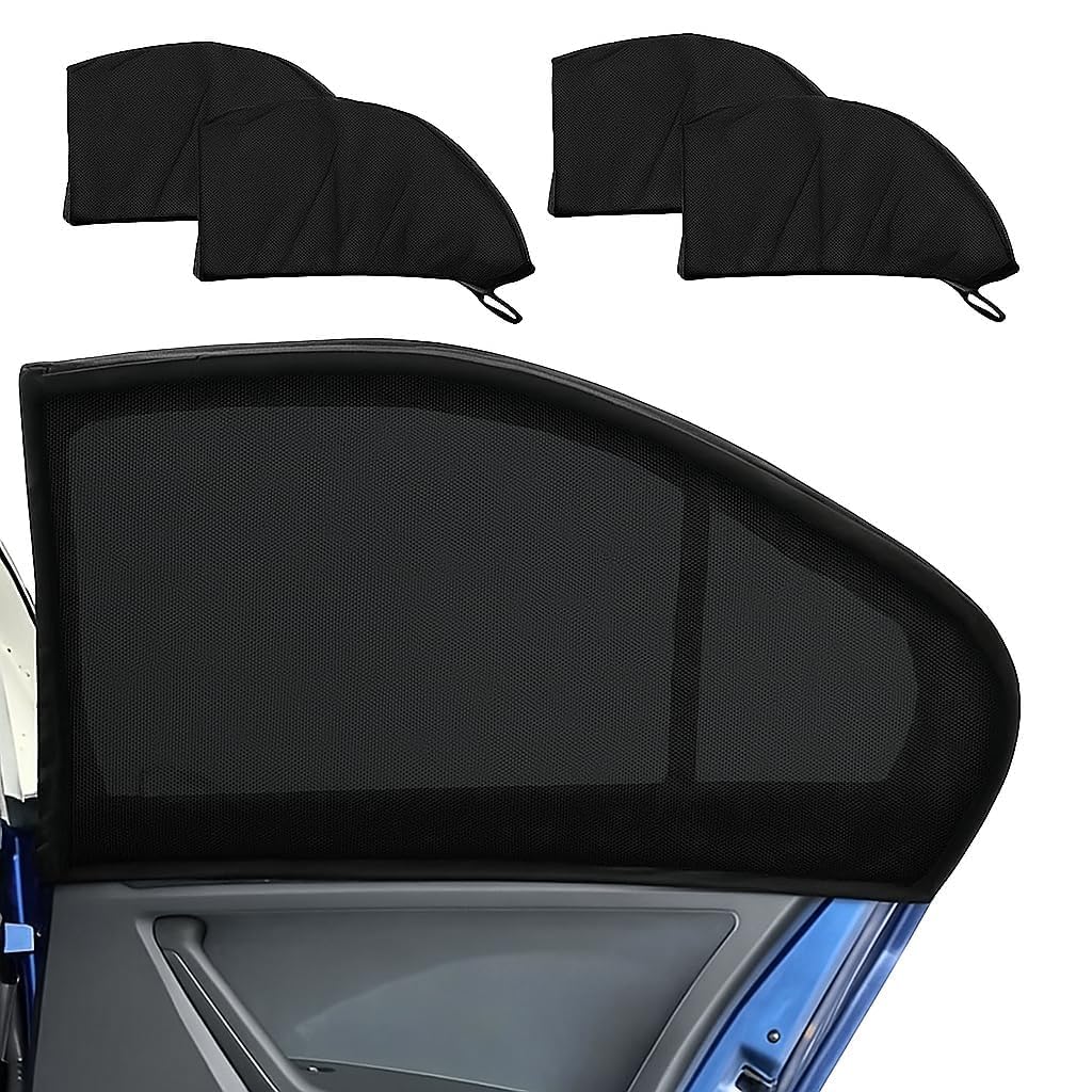 Ybhd Normal 4 Pcs Car Sun Shade Side Window Privacy Blinds For Citroen Picasso C2 C3 C4 C5 C1 Elysium Cactus Ds3, Car Window Socks Mesh Fabric Breathable Uv Heat Block Insect Screen