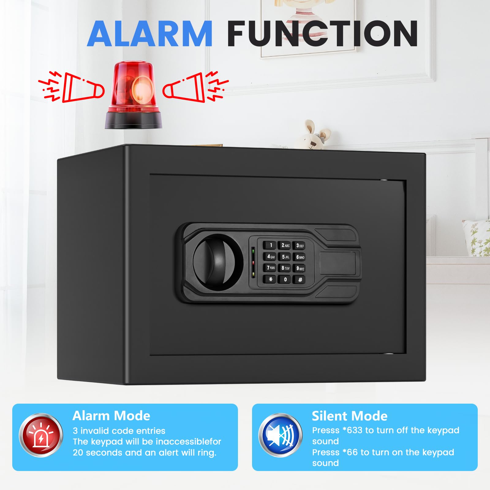 Snapklik.com : Small Safe, Solid Steel Lock Box