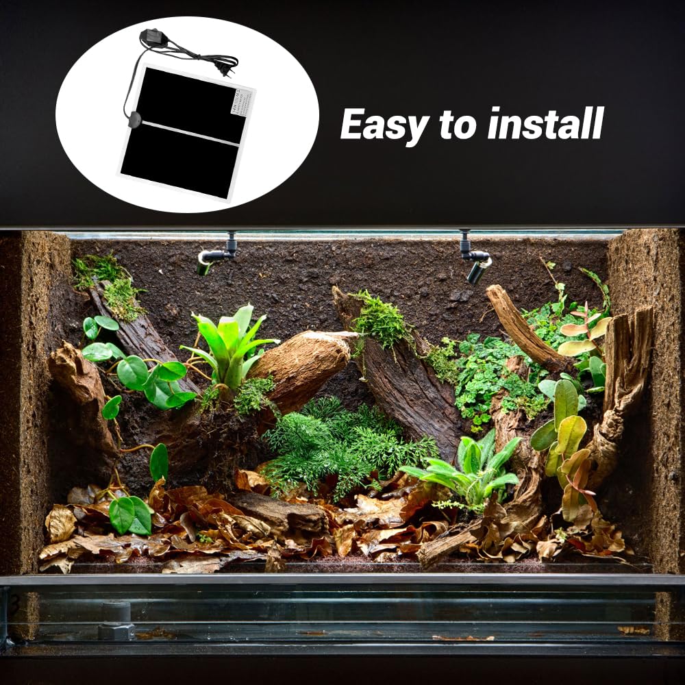 Manta Calefactora para Reptiles, 14W Térmicos para Terrarios, Almohadilla Térmica para Reptiles, Almohadilla térmica Ajustable para Reptiles con Temperatura Ajustable para Tortuga, Serpientes…