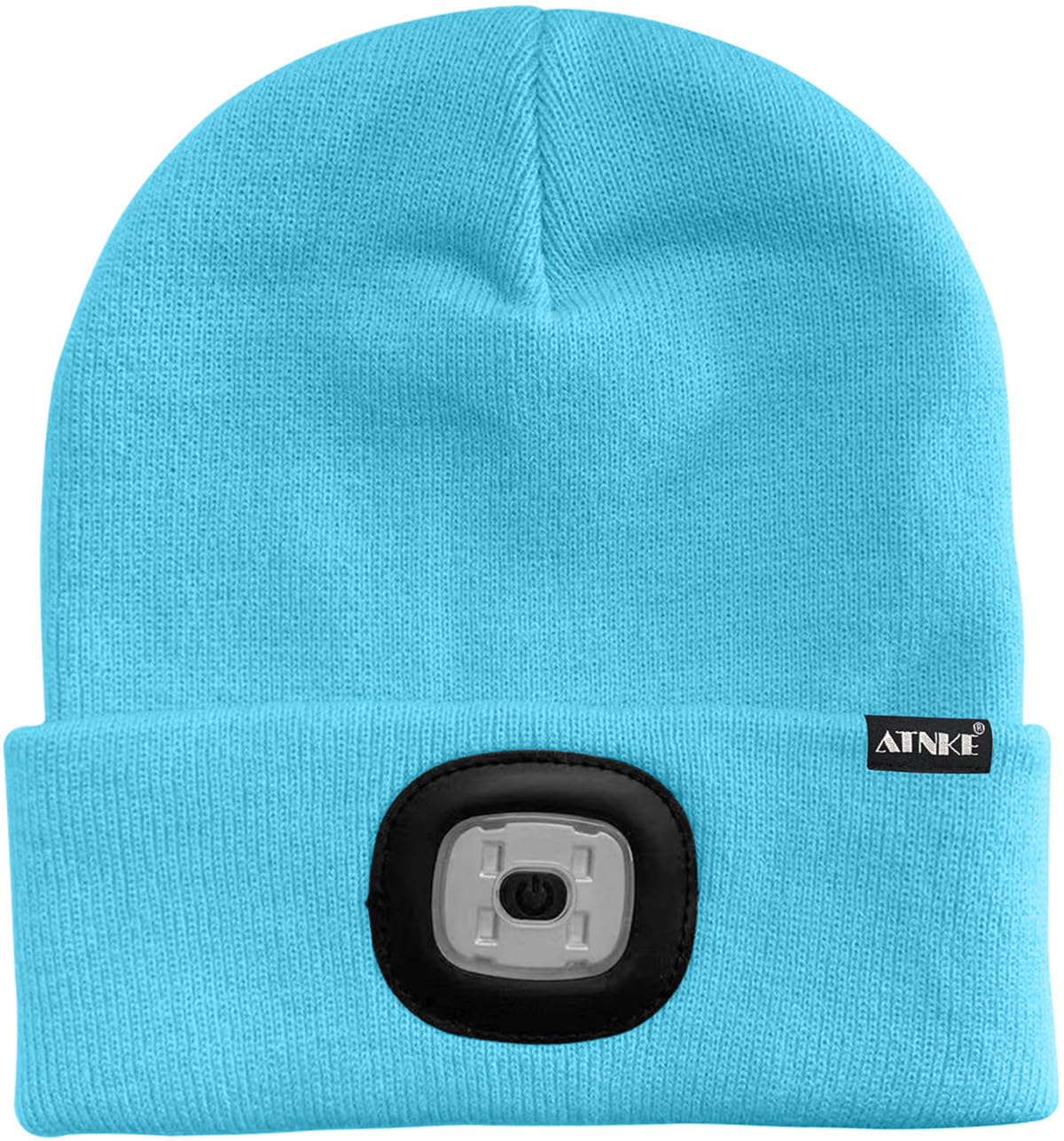 ATNKE LED Cappello Illuminato Berretto,USB Ricaricabile Cappello da Corsa 4 LED Impermeabile Luce Invernale Calda Lampada Frontale Regali per Uomo e Donna