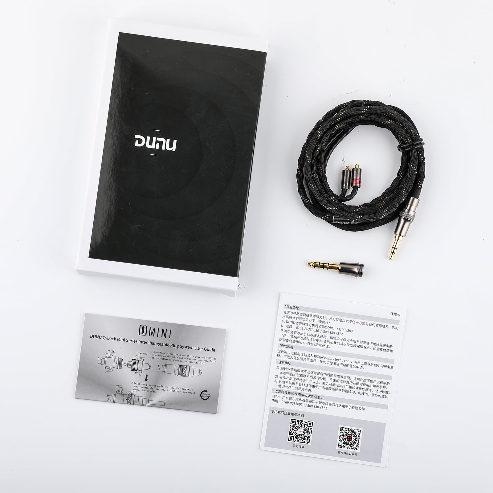 Linsoul DUNU Lyre Mini 24AWG 240-żyłowy, wysokiej czystości, OCC, ulepszony kabel do słuchawek audio HiFi z systemem mini wtyczek Q-Lock, dla muzyków audiofilskich (MMCX)