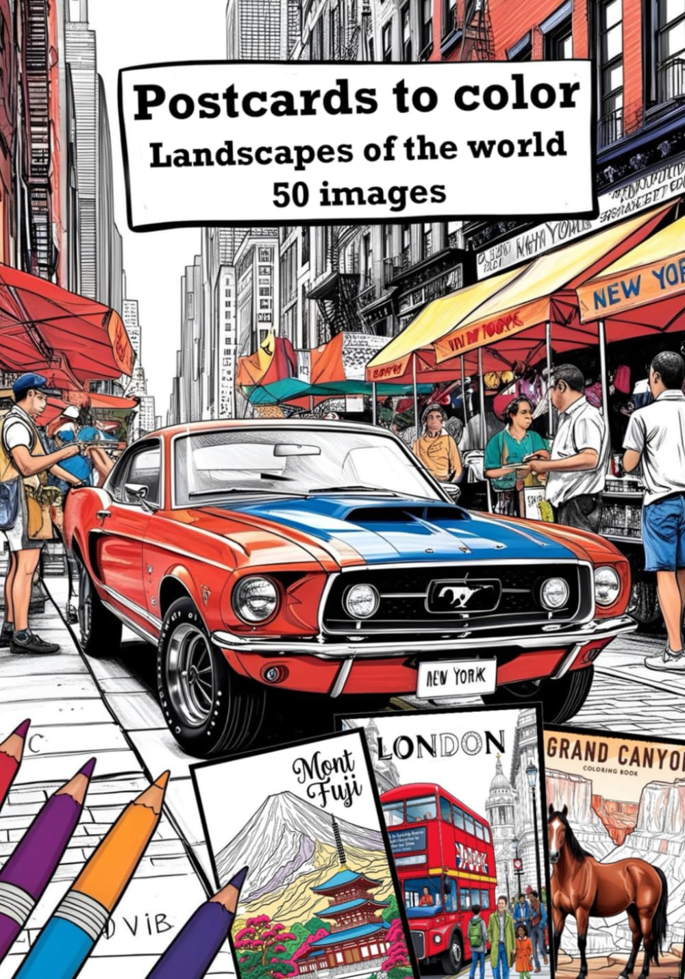 Postcards to color: landscapes of the world, 50 images