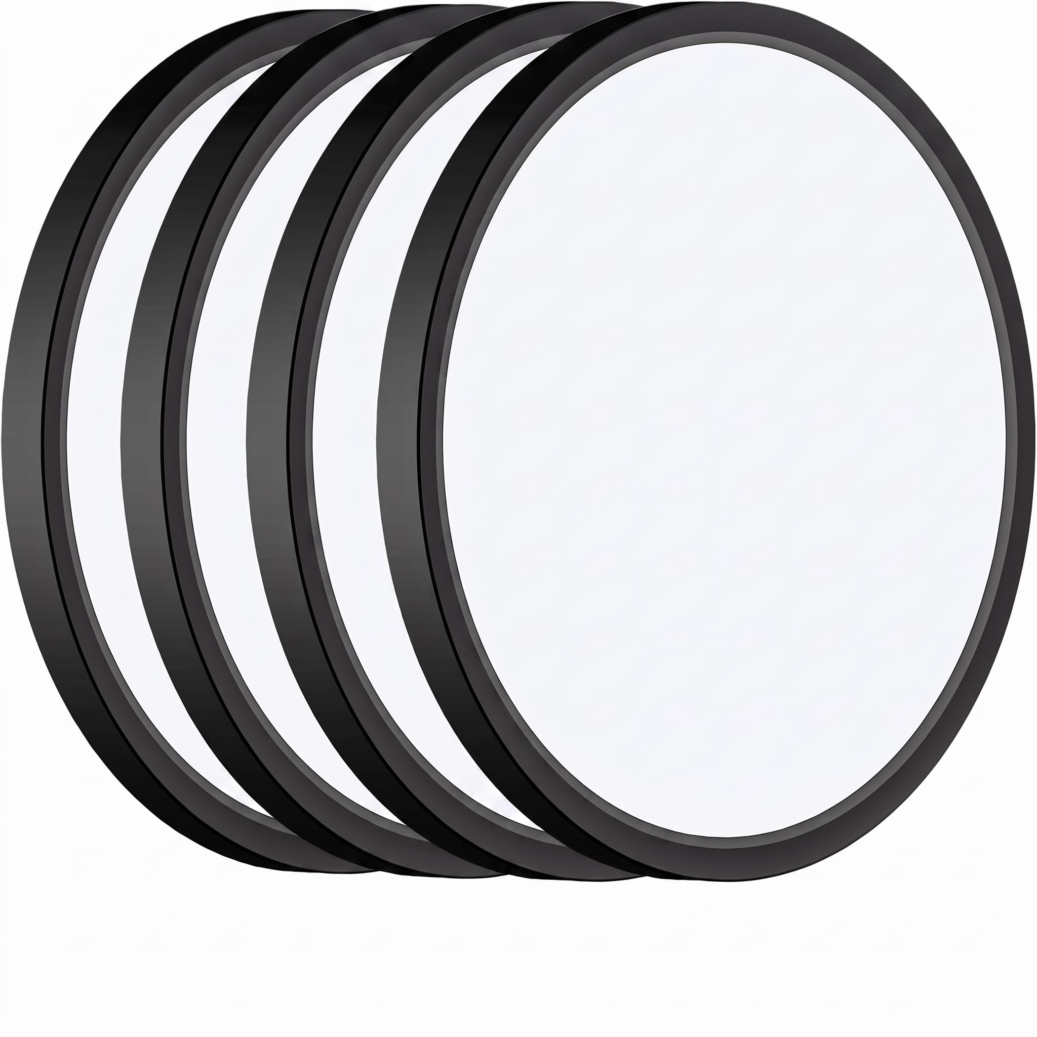 Paquete de 4 lámparas de techo LED empotradas, 12 pulgadas, 24 W, 3000 K, 3500 K, 4000 K, 5000 K, 6500 K, 5 temperaturas de color, para cocina, porche, pasillo, dormitorio, baño y armario