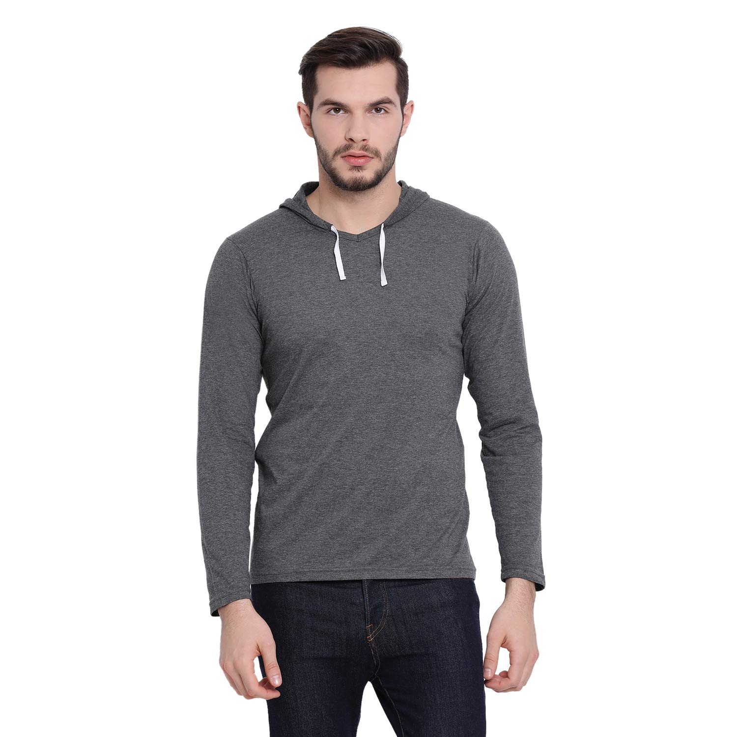 Cotton Full Sleeve Hoodie Tshirt for Men-P948-image-5