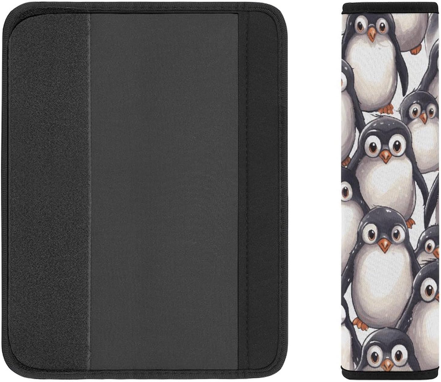 2PCS Car Seat Belt Cover, Neoprene Safety Seatbelt Shoulder Strap Covers, Cute Baby Penguins Sketch Harness Pads Seat Belt Protector, Car Interior Accessories Protect Your Neck and Shoulder