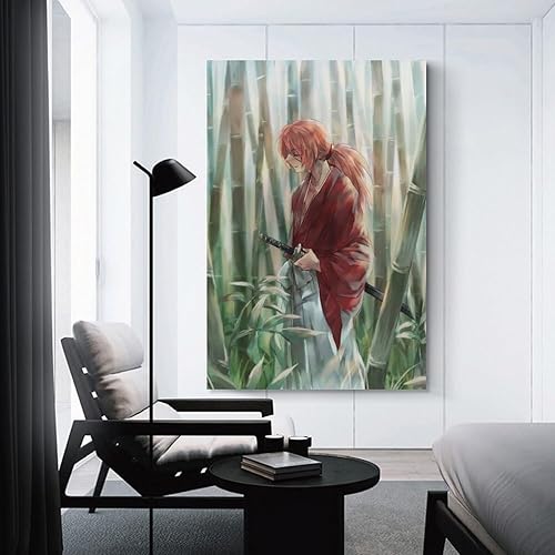 Miniatura 3 de Rurouni Kenshin - Póster de anime (2) obras de arte, póster de lienzo estético para habitación, impresiones artísticas de pared para el hogar,