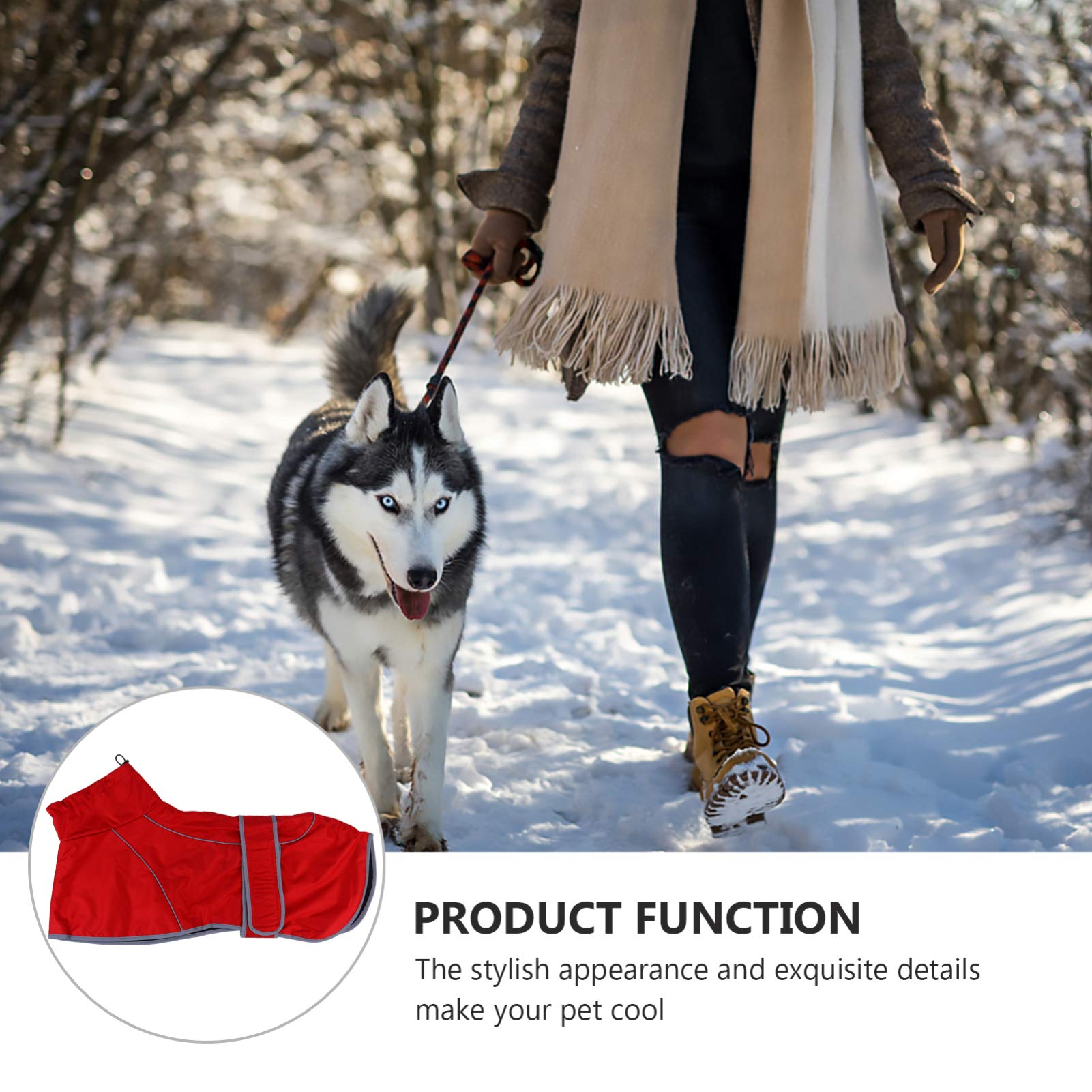 POPETPOP Pet Raincoat for Dogs Fall Winter Outdoor Sports Rain Jacket Durable Material Stylish Design for Wet Weather Activities