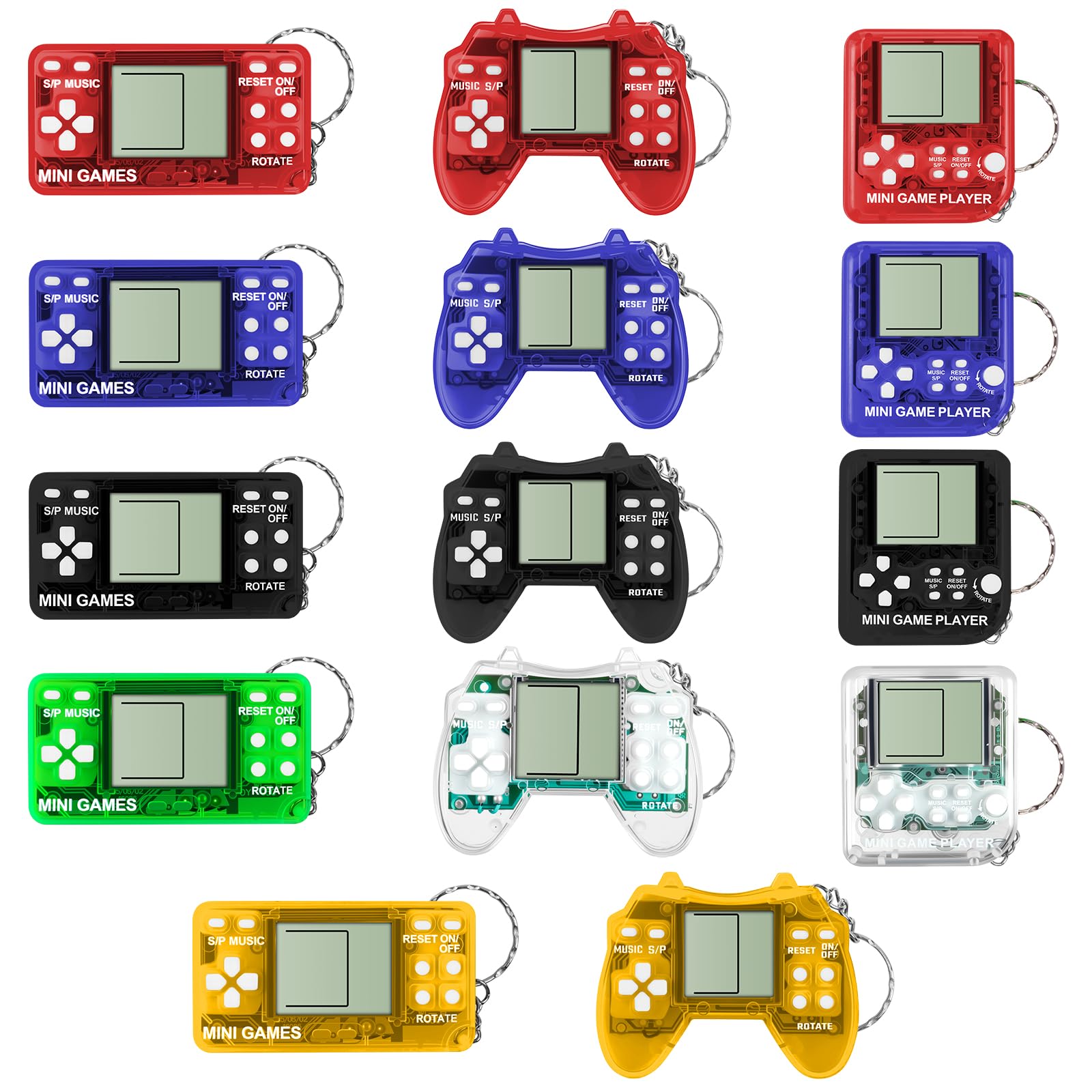 Vicloon 14Pcs Video Game Party Bag Fillers for Kids, Video Game Party Favors, Mini Video Game Keychains, Boys Birthday Party Supplies, Lucky Dip Prize for Boys Girls