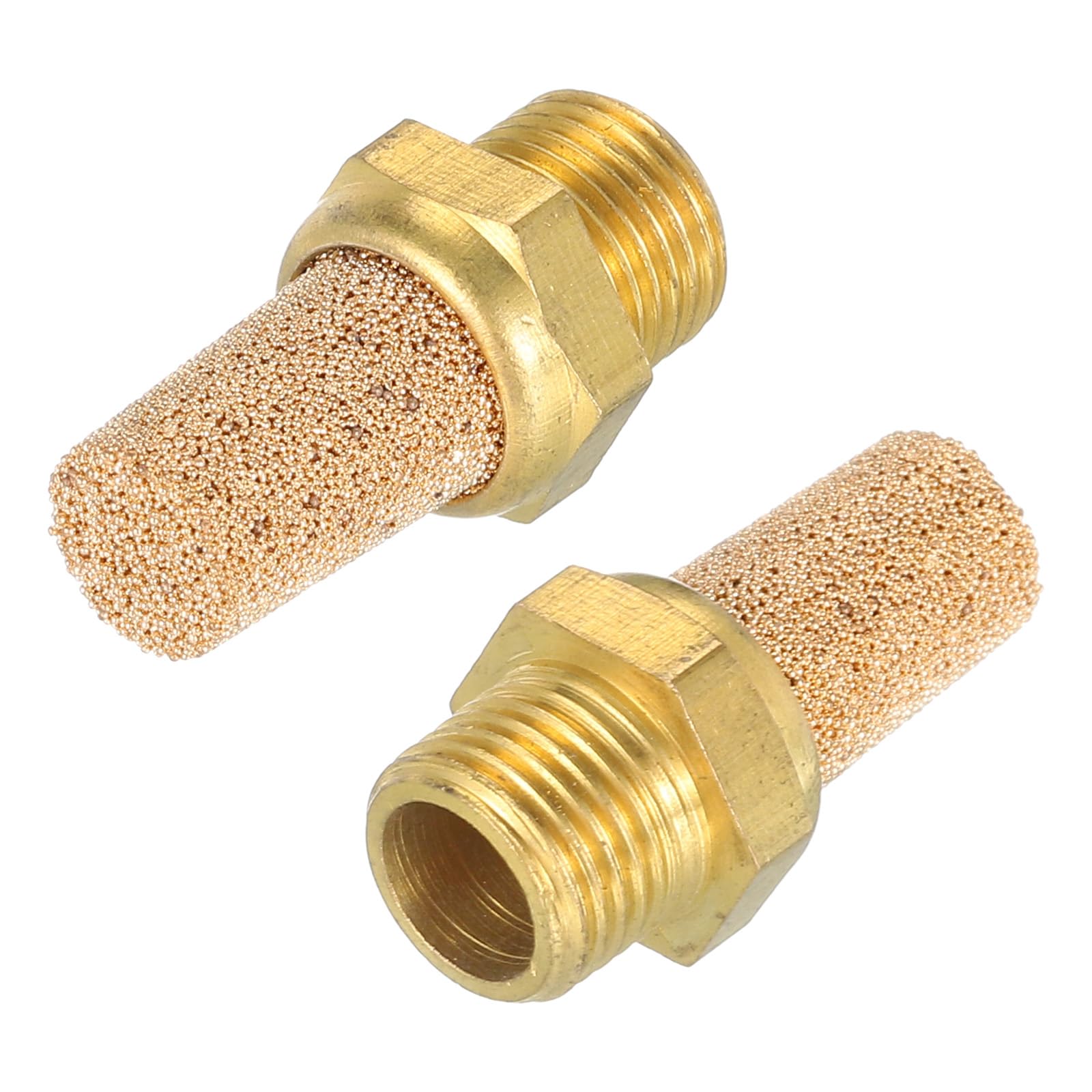 Produktbild von QUARKZMAN 10er-Pack Druckluft-Schalldämpfer G 1/4" – Messing, Flach, Für Kompressoren & Maschinen